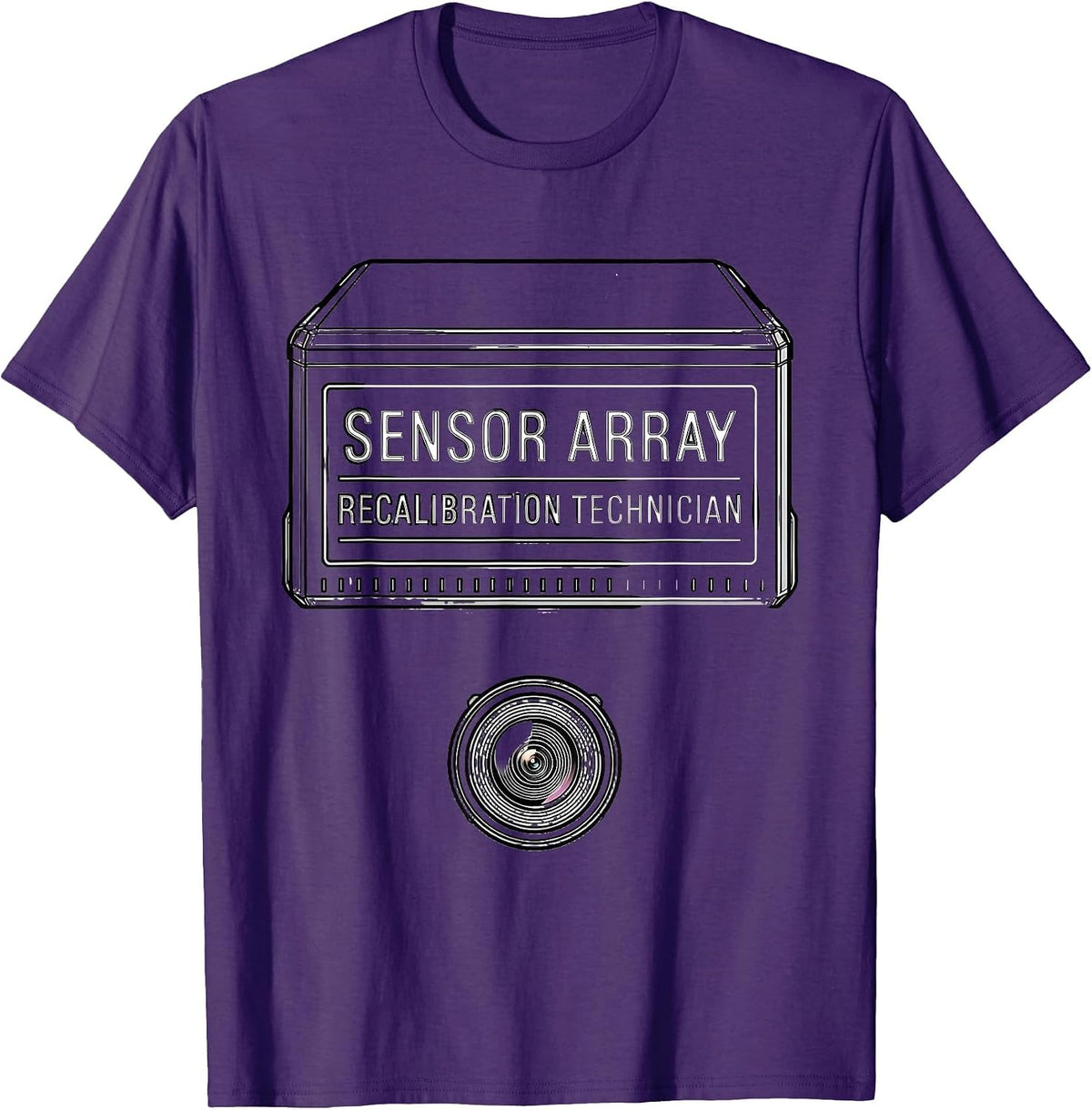 Sensor Array Recalibration Technician Funny Robotics T-Shirt - Purple