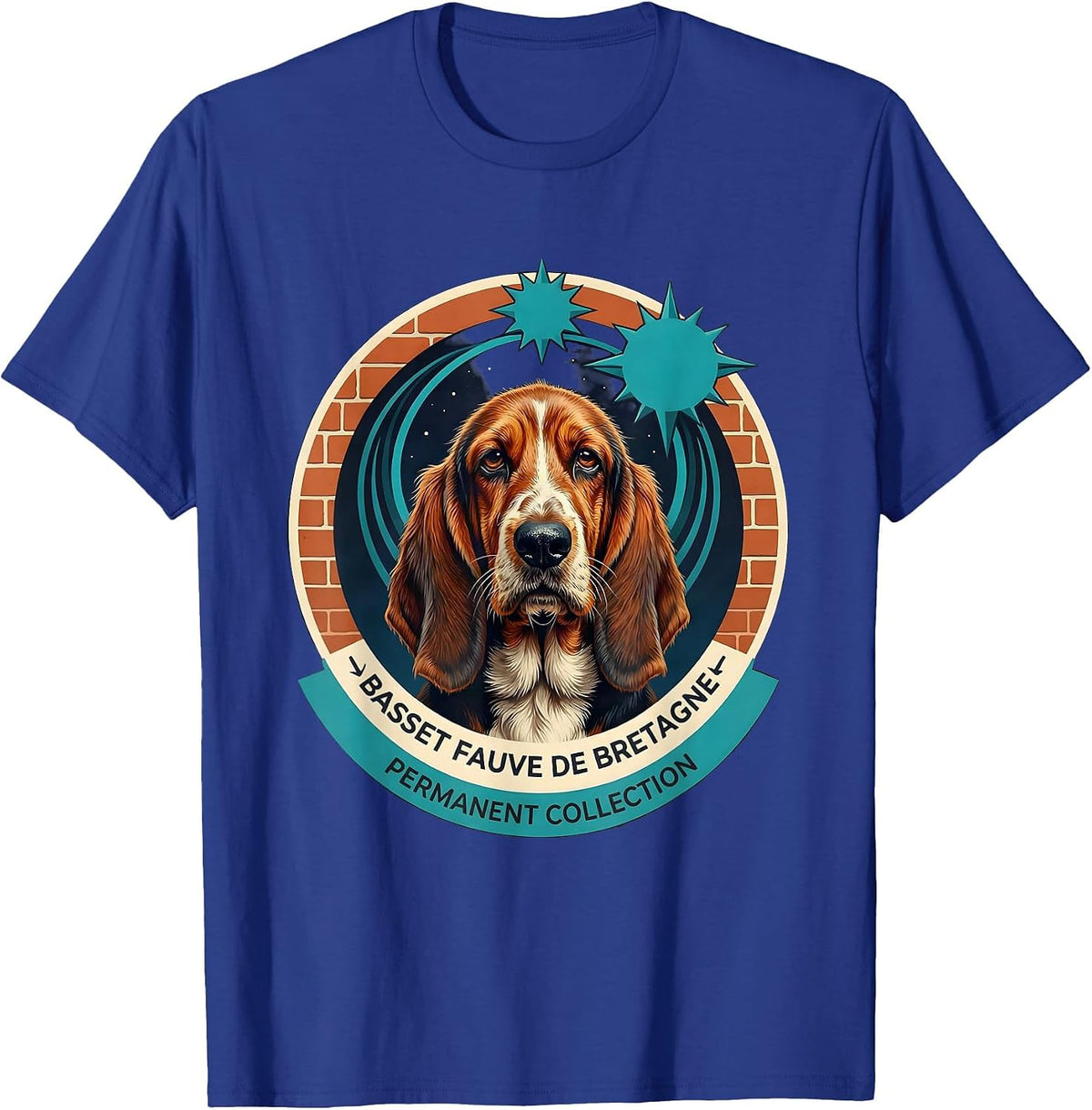 Basset Fauve de Bretagne Permanent Collection Dog Lover T-Shirt - Royal Blue