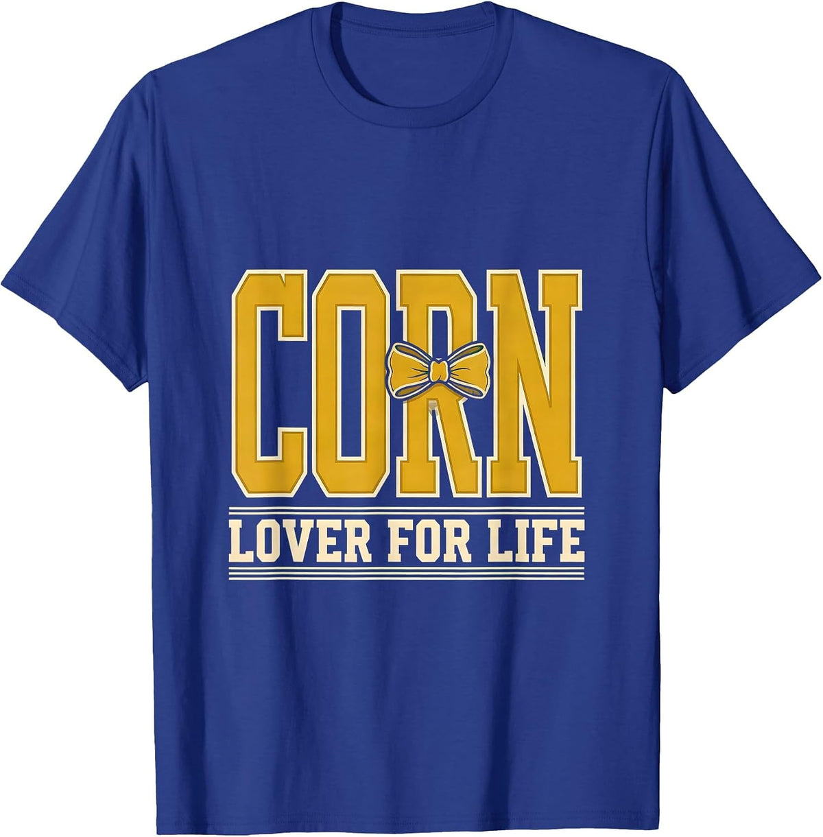 Men's Corn Lover For Life Fun Farming Design T-Shirt - Royal Blue