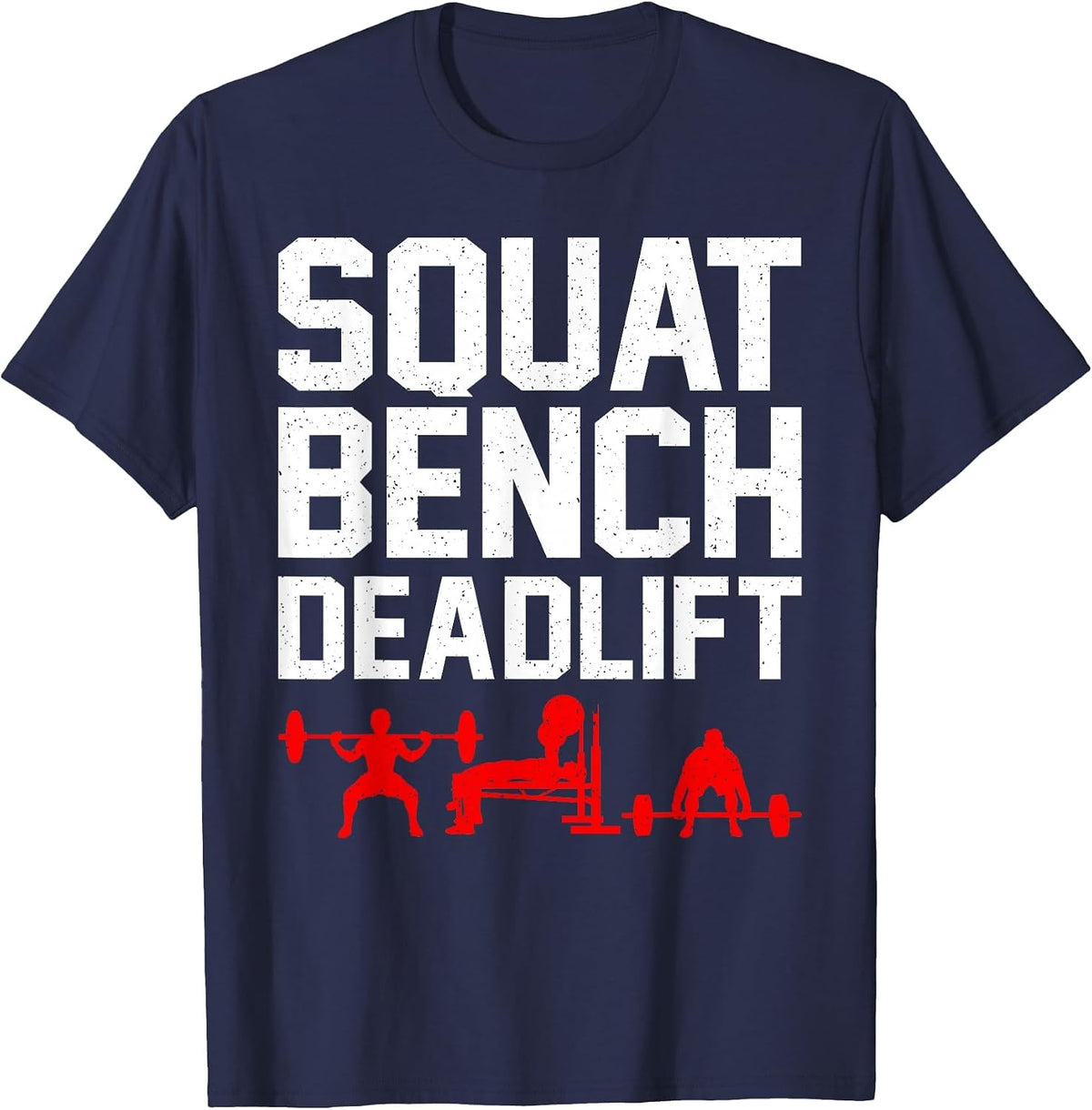 Powerlifting Art for Men Women Weight Lifting Power Lifter T-Shirt - Navy Blue