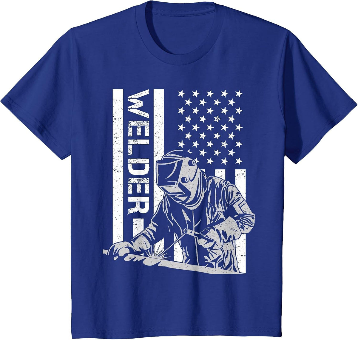 Cool Welder Welder Welding Metalwork USA Flag T-Shirt - Royal Blue