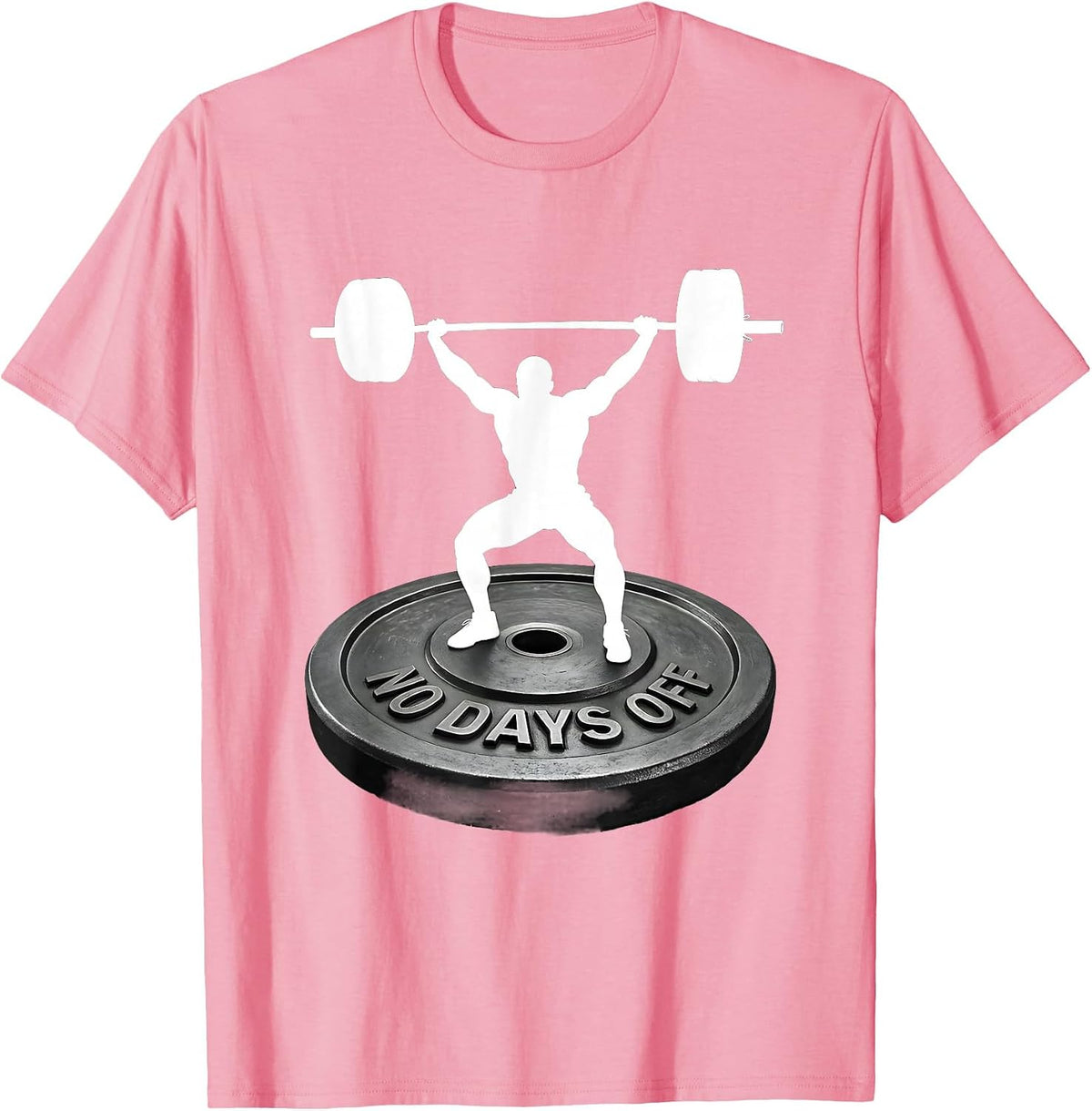Men's No Days Off Gym Workout Motivation Design T-Shirt - Pink