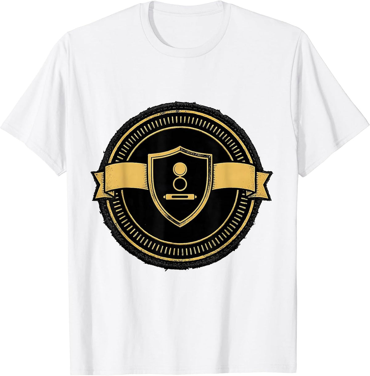 Men's School Bus Driver Emblem Funny Halloween Costume T-Shirt - White