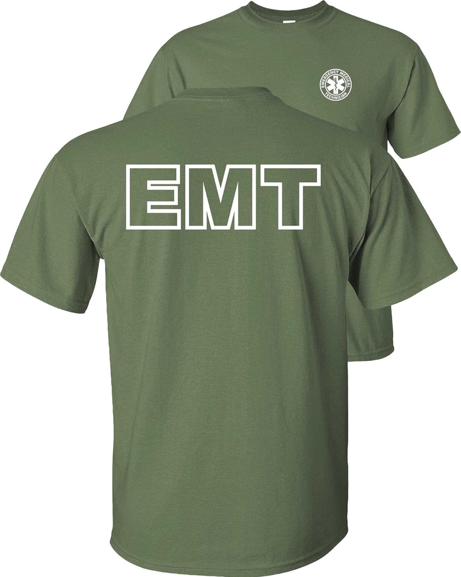 FAIR GAME EMT T-Shirt Emergency Medical Technician-Military Green-S - As Pictured