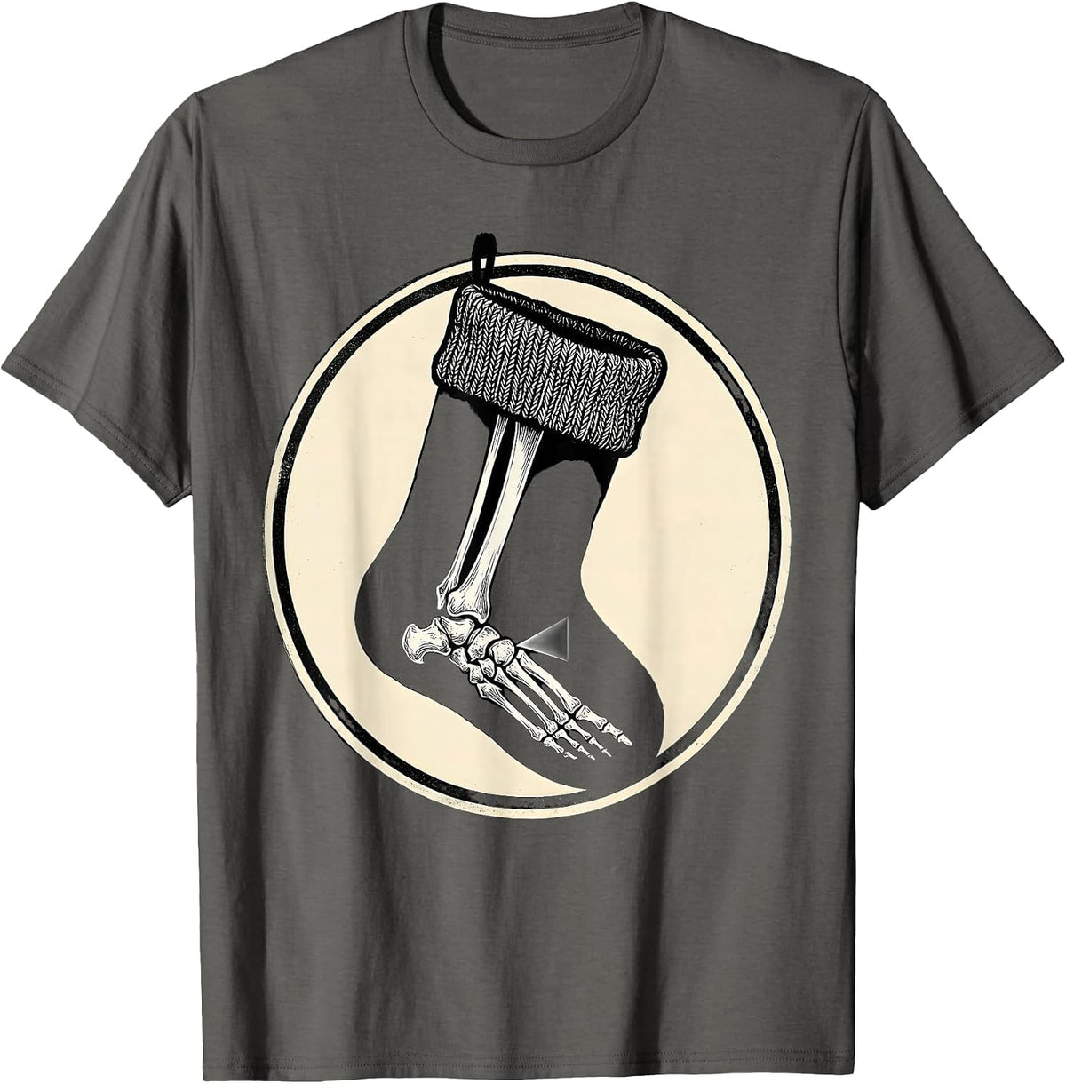Men's Christmas Stocking Radiology Tech Scratchboard Xray Tech T-Shirt - Asphalt Grey
