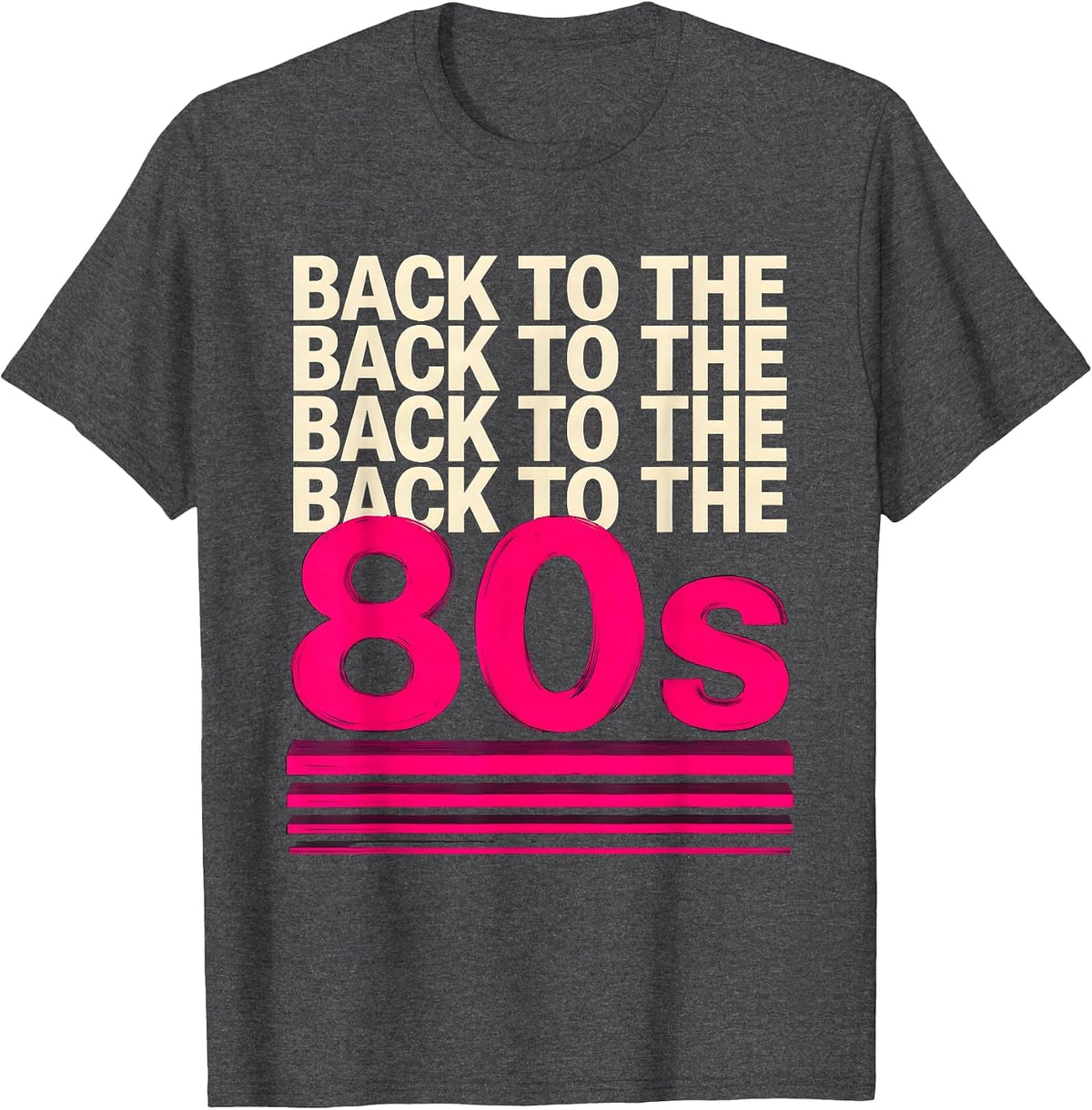 Back To The 80s Retro Costume Party Halloween Vintage Humor T-Shirt - Dark Heather Grey