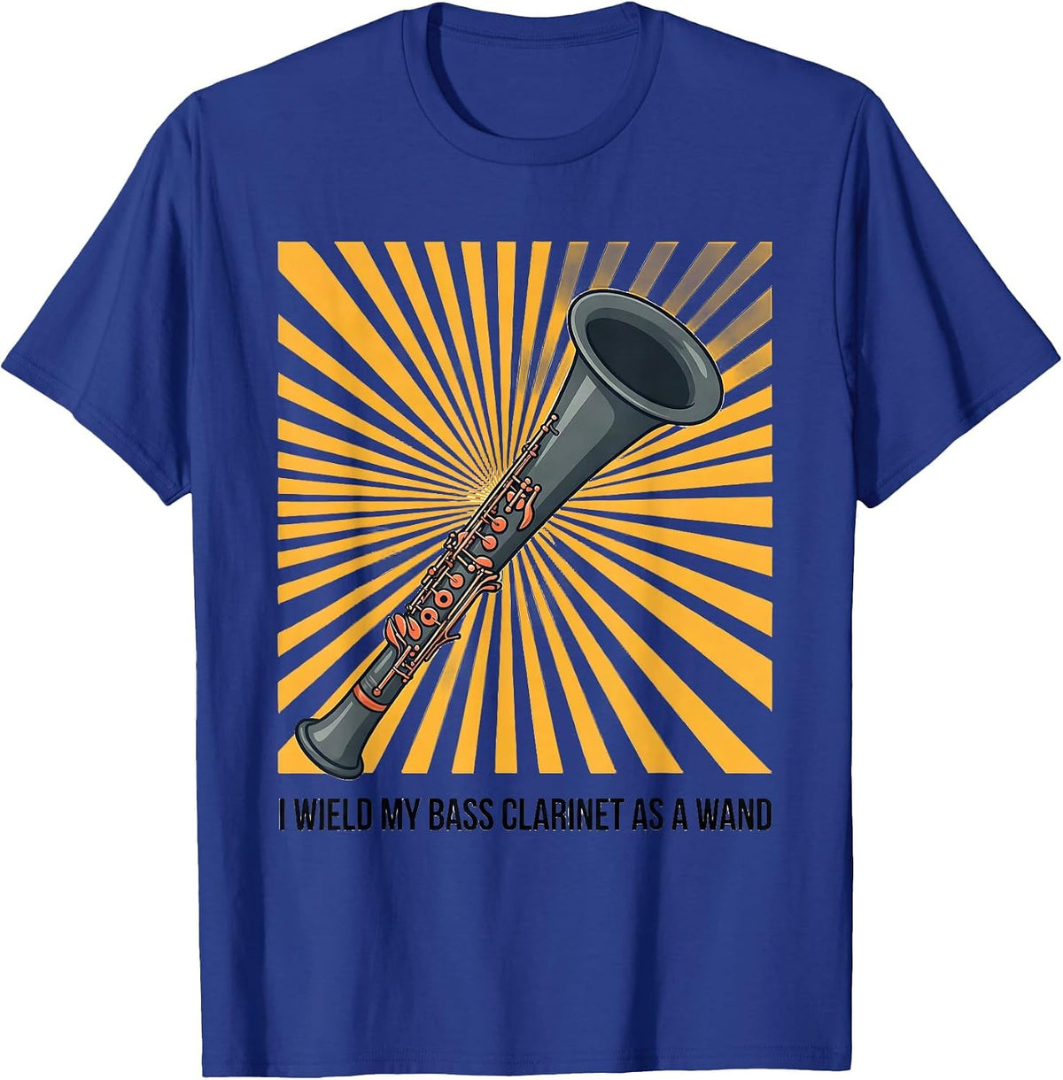 I Wield My Bass Clarinet As A Wand Funny Band Musician Gift T-Shirt - Royal Blue