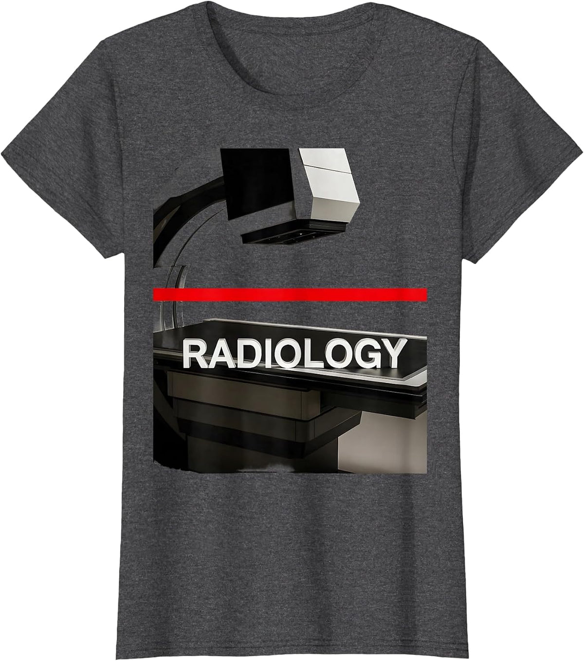 Women's RADIOLOGY Cute Radiology Tech Coquette Playful Pride T-Shirt - Dark Heather Grey