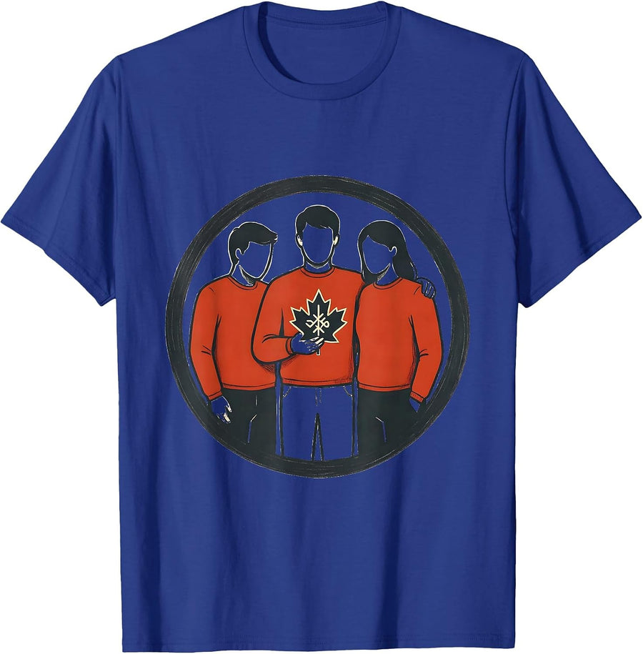 Sealed Badge Maple Glyph Dyslexia Awareness Red T-Shirt - Royal Blue