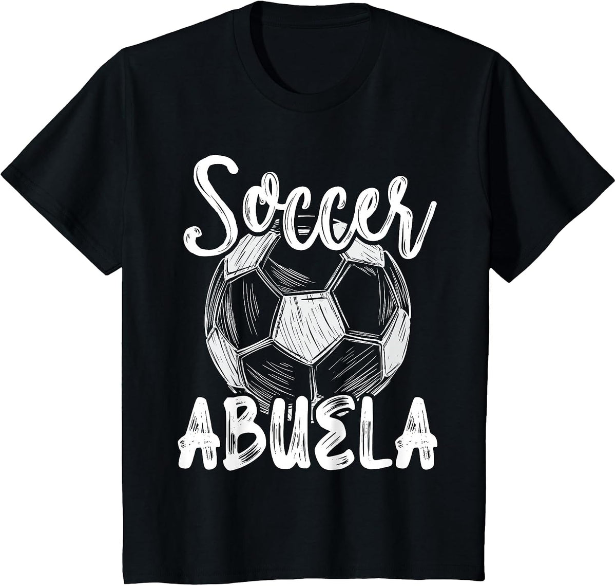 Soccer Abuela Women Family Matching Team Player Soccer Ball T-Shirt - Black