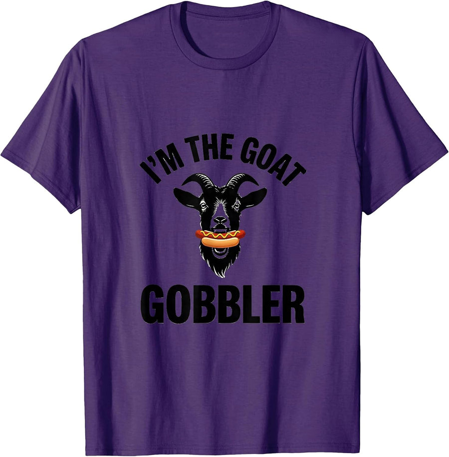 I'm The Goat Gobbler Funny Offensive Adult Humor T-Shirt, Men, Purple, Medium - As Pictured