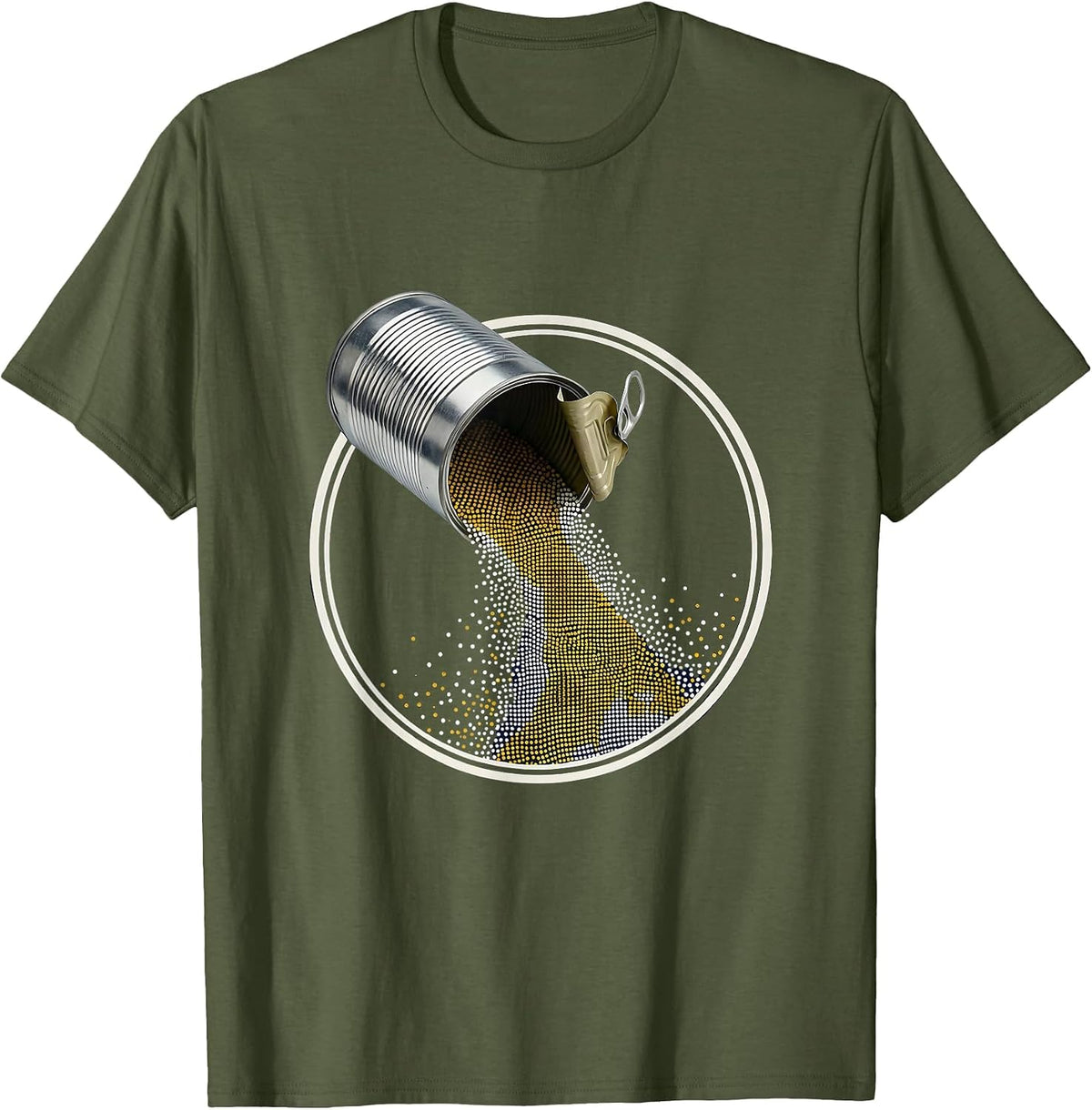 Starfield Tin Can Cosmic Pour Graphic Tee T-Shirt - Olive Green