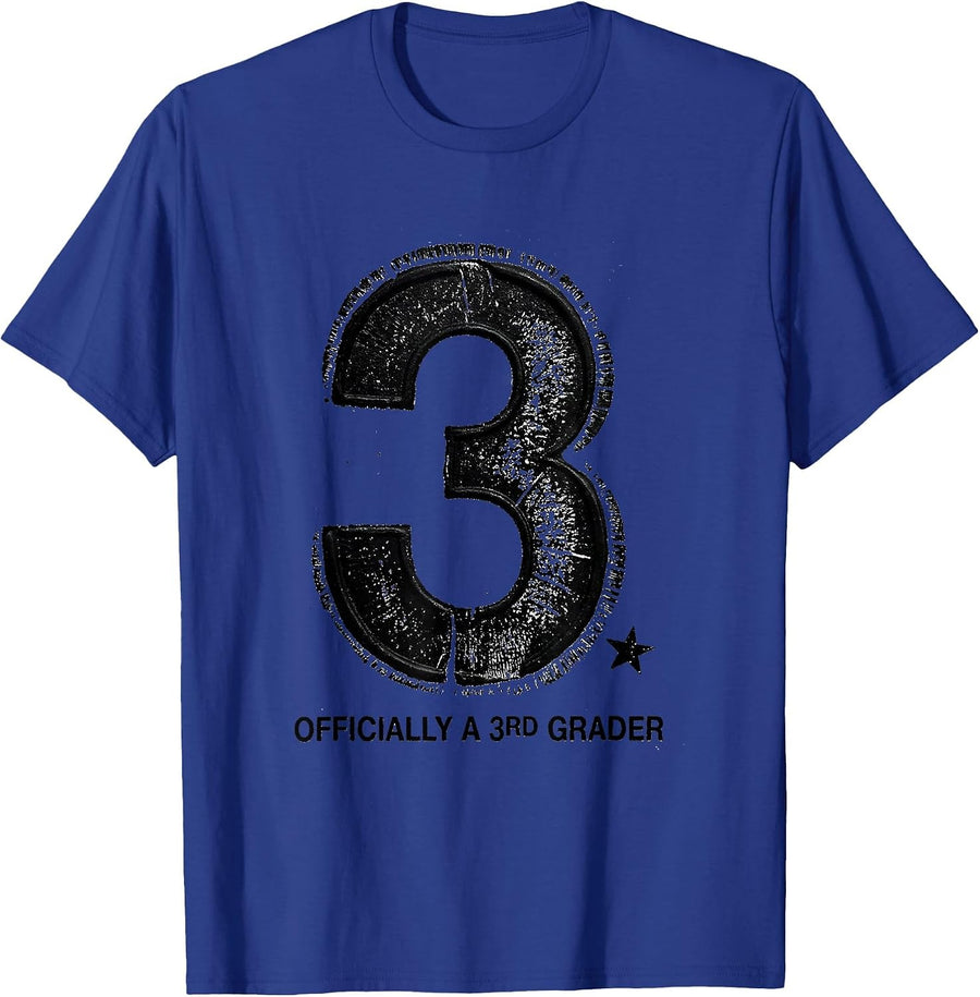Officially A 3rd Grader Funny Team Third Grade Back T-Shirt - Royal Blue