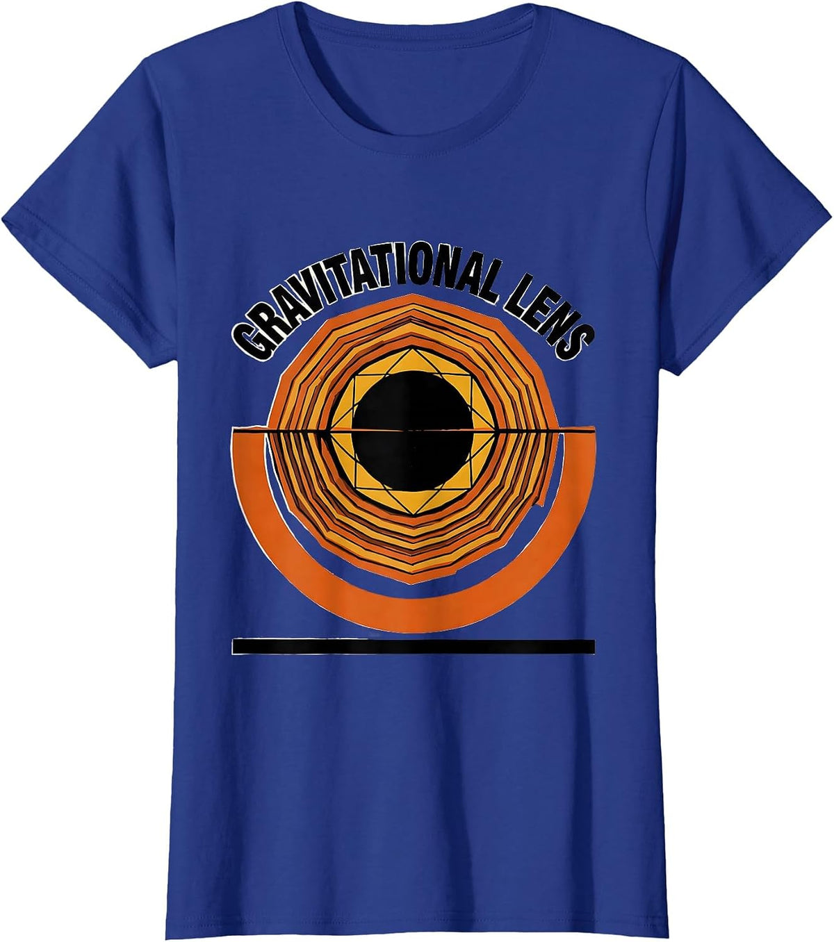 Women's Gravitational Lens Black Hole Astrophysics Science T-Shirt - Royal Blue