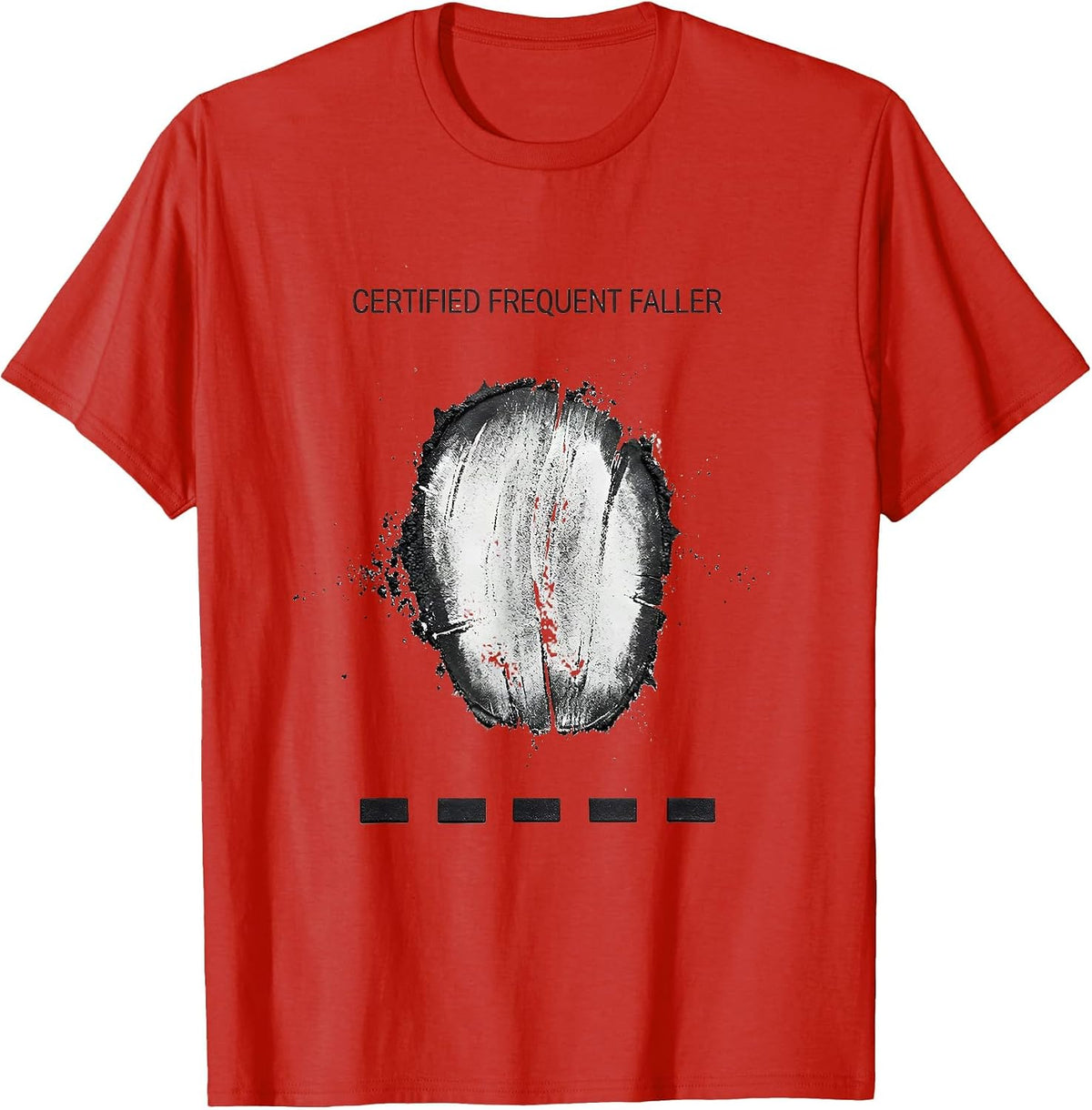 Men's Certified Frequent Faller Funny Rock Climbing Bouldering T-Shirt - Red