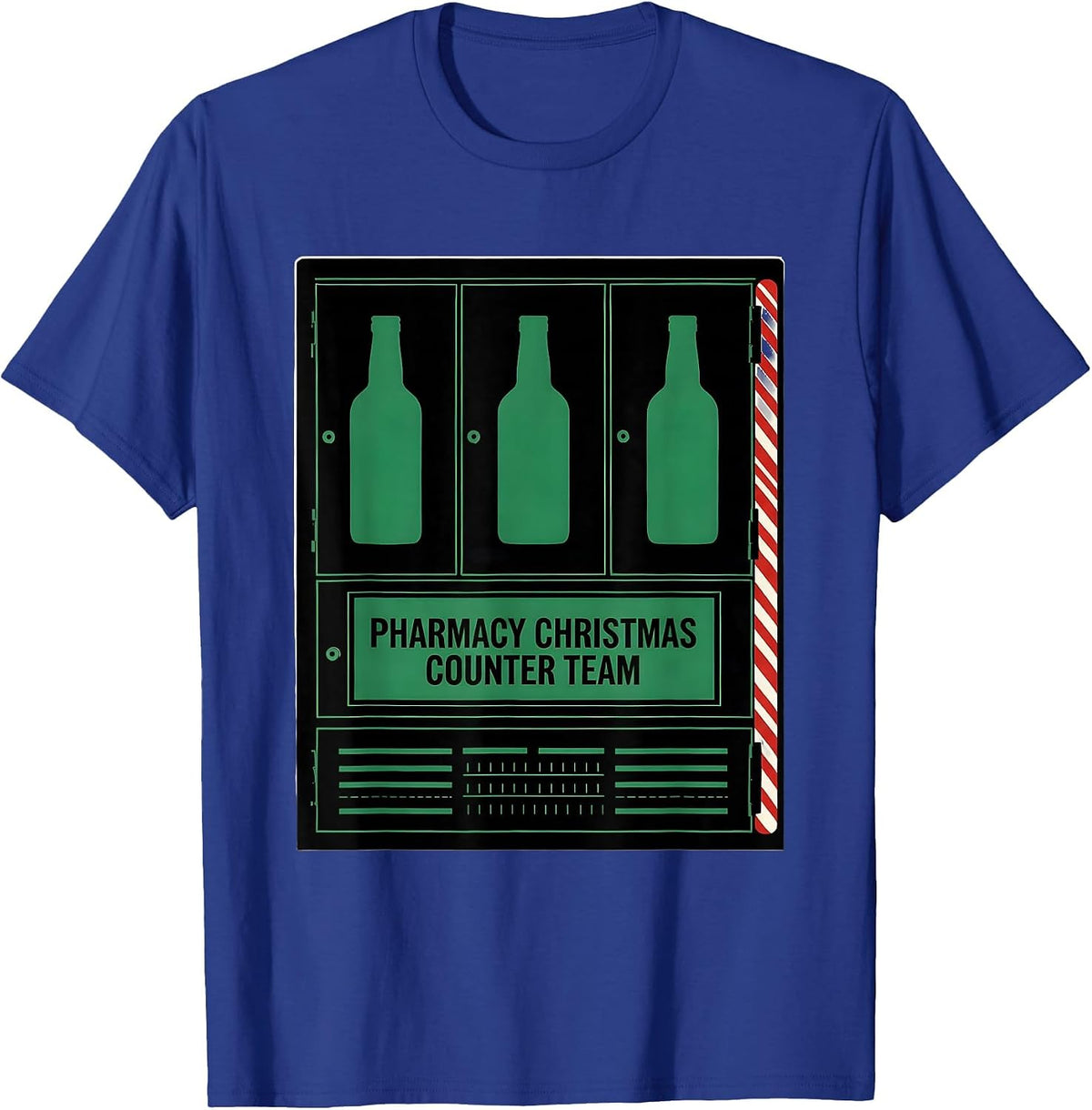 Men's Pharmacy Christmas Counter Team Funny Pharmacy Tech Squad T-Shirt - Royal Blue