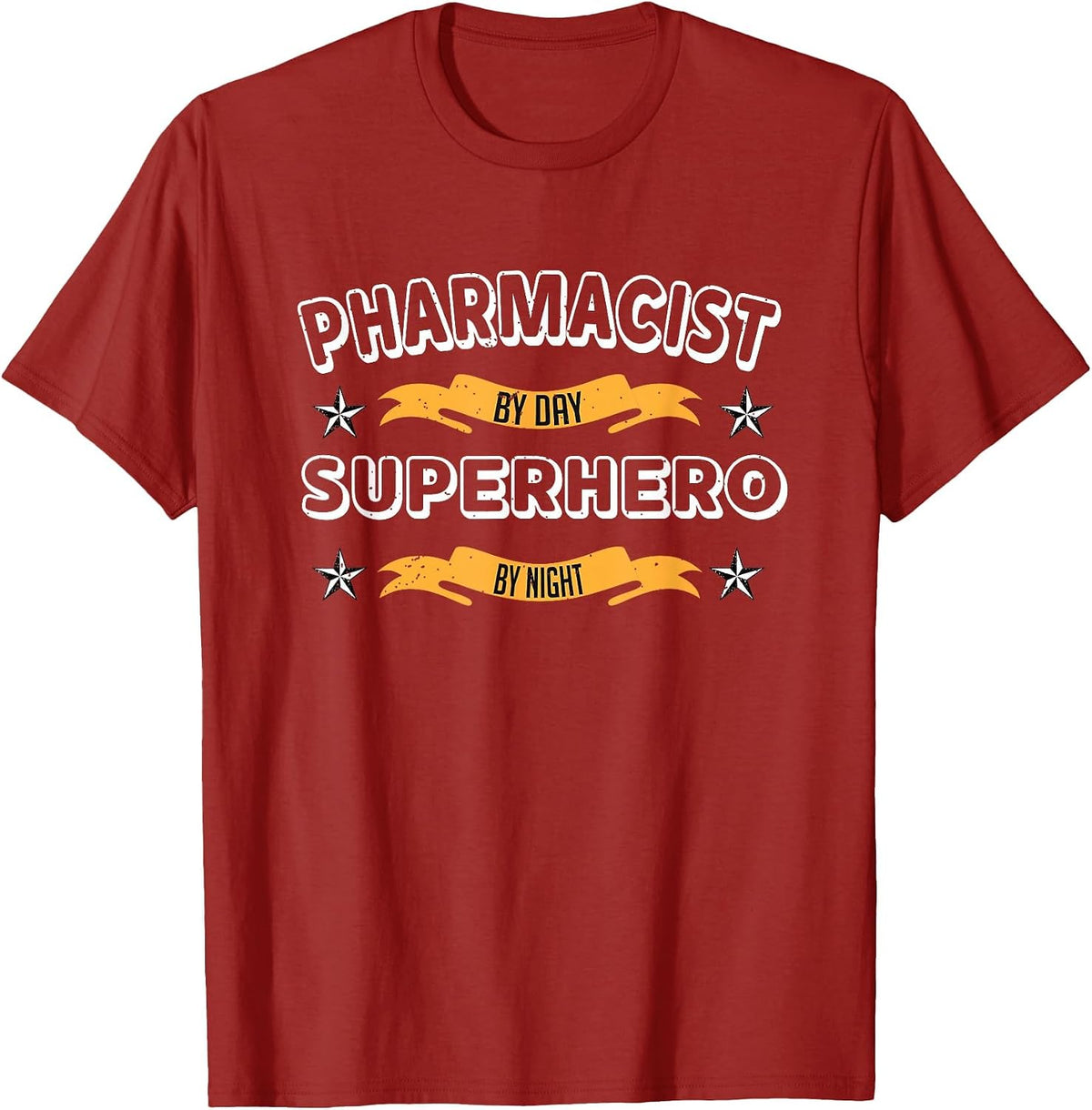 Pharmacist by Day Superhero by Night T-Shirt T-Shirt - Cranberry Red
