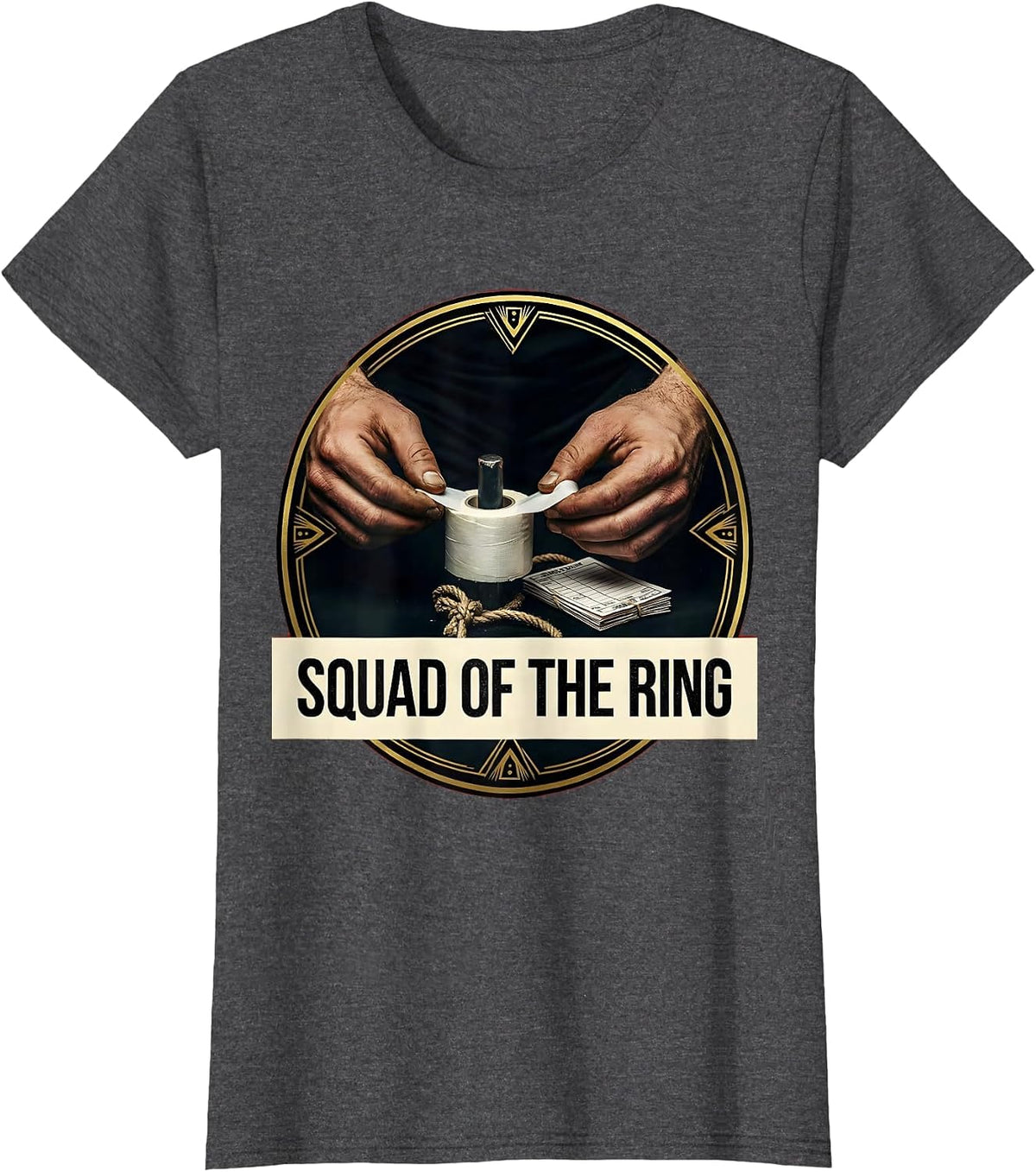 Women's Squad Of The Ring Boxing Theme Party Family Matching T-Shirt - Dark Heather Grey