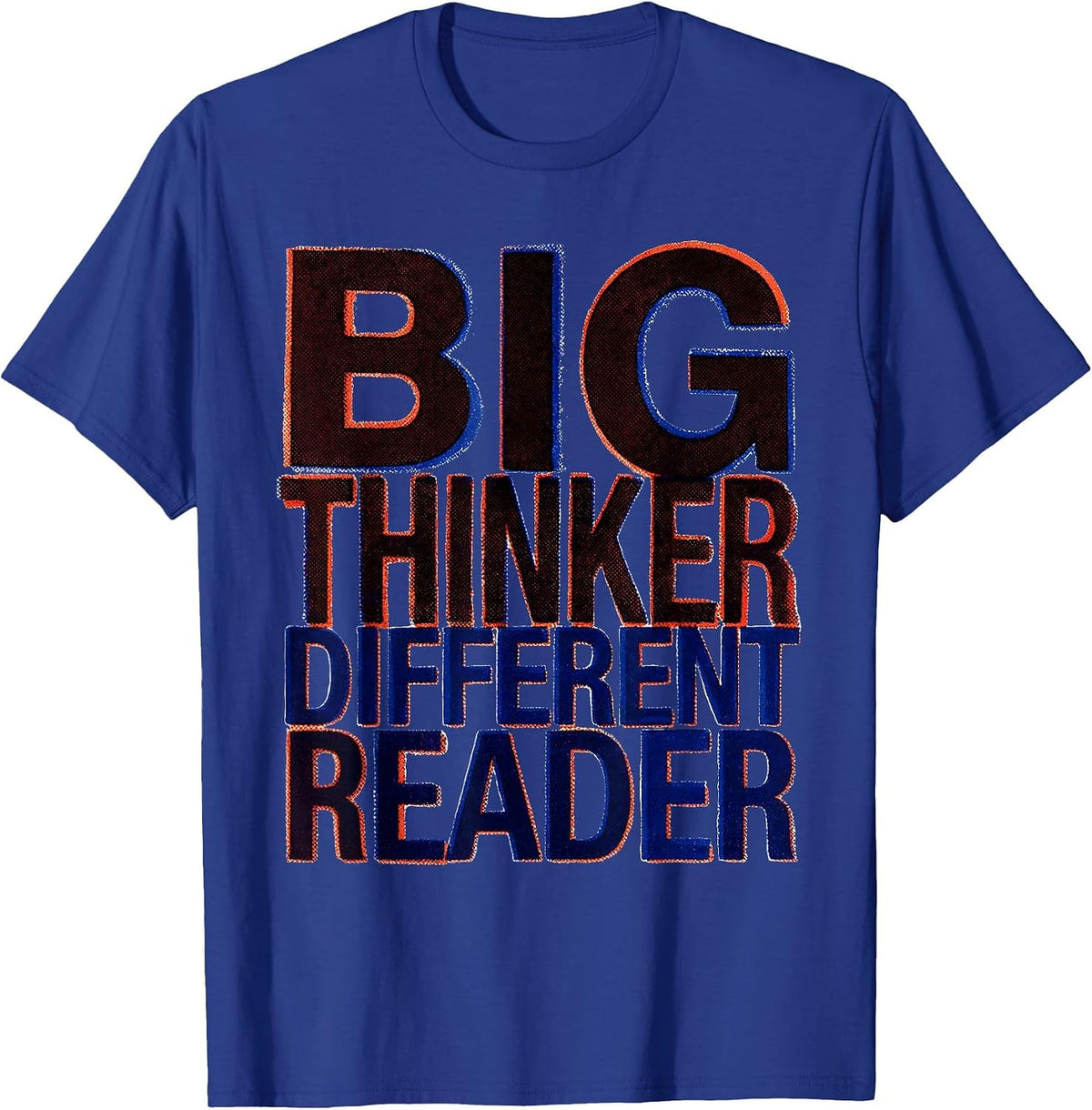 Men's Big Thinker Different Reader Dyslexia Awareness T-Shirt - Royal Blue