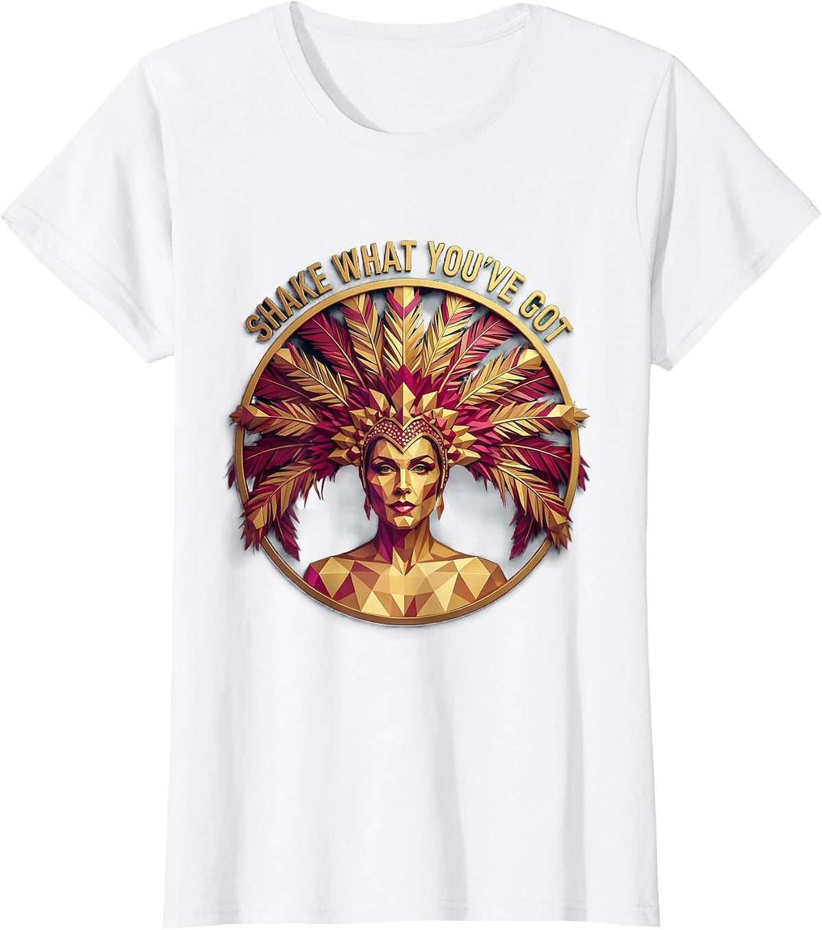 Women's Showgirl Shake What You've Got Dance Design T-Shirt - White