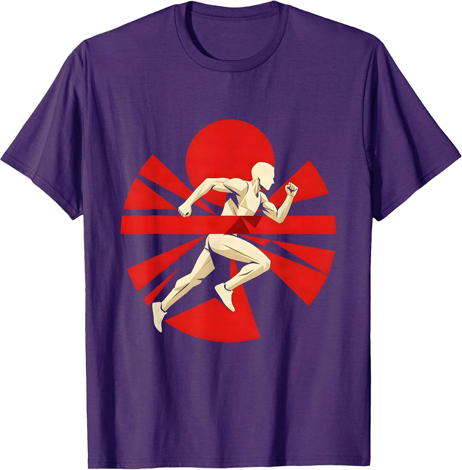 Men's Runner Crossing the Finish Line Graphic T-Shirt - Purple