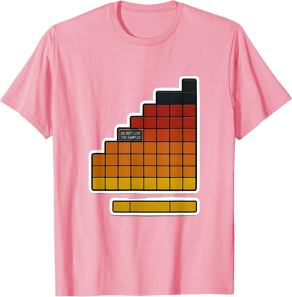 Men's Do Not Lick The Samples Funny Periodic Table Chemistry T-Shirt - Pink
