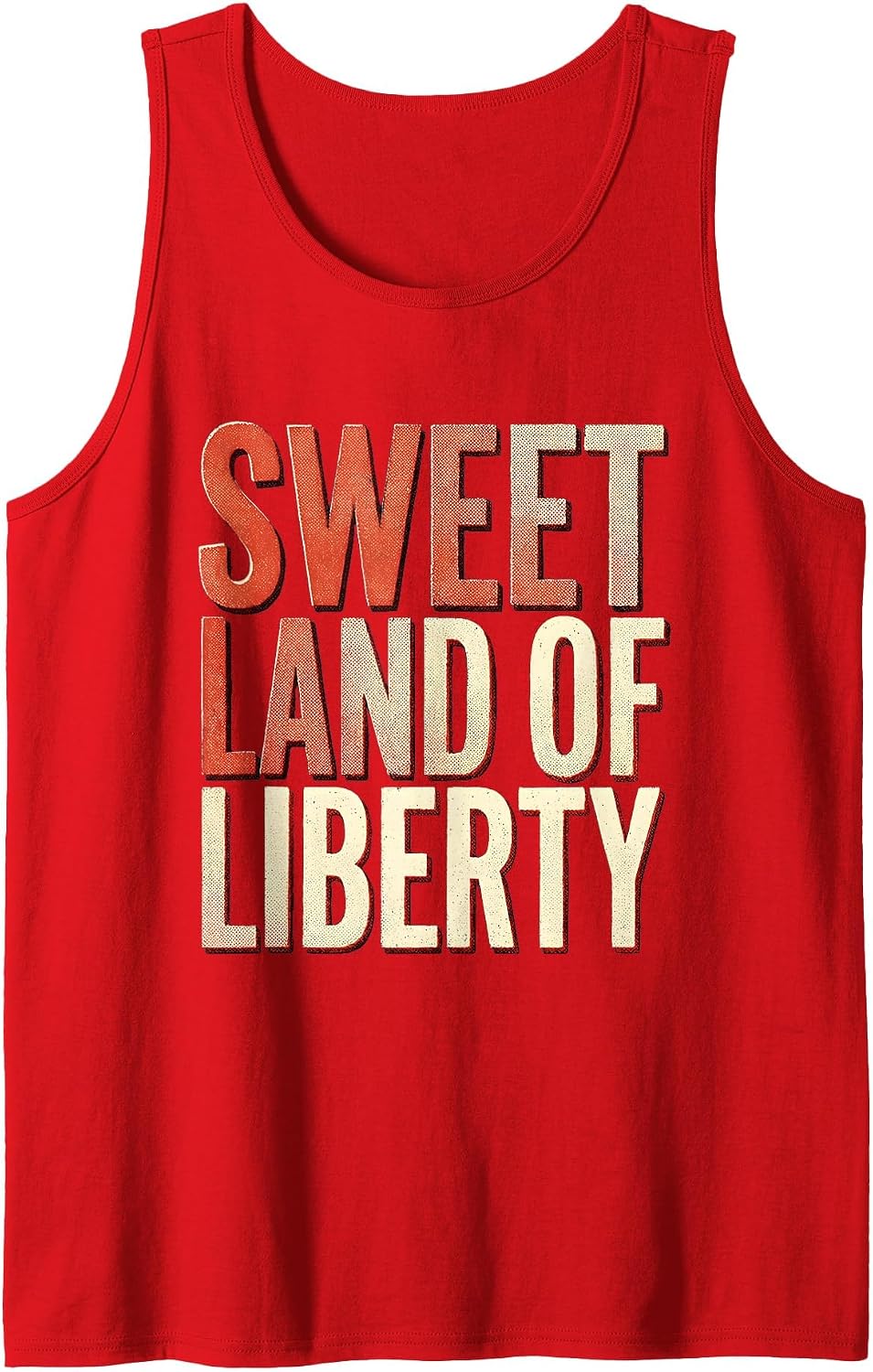 Sweet Land of Liberty American Pride Design Tank Top - Red