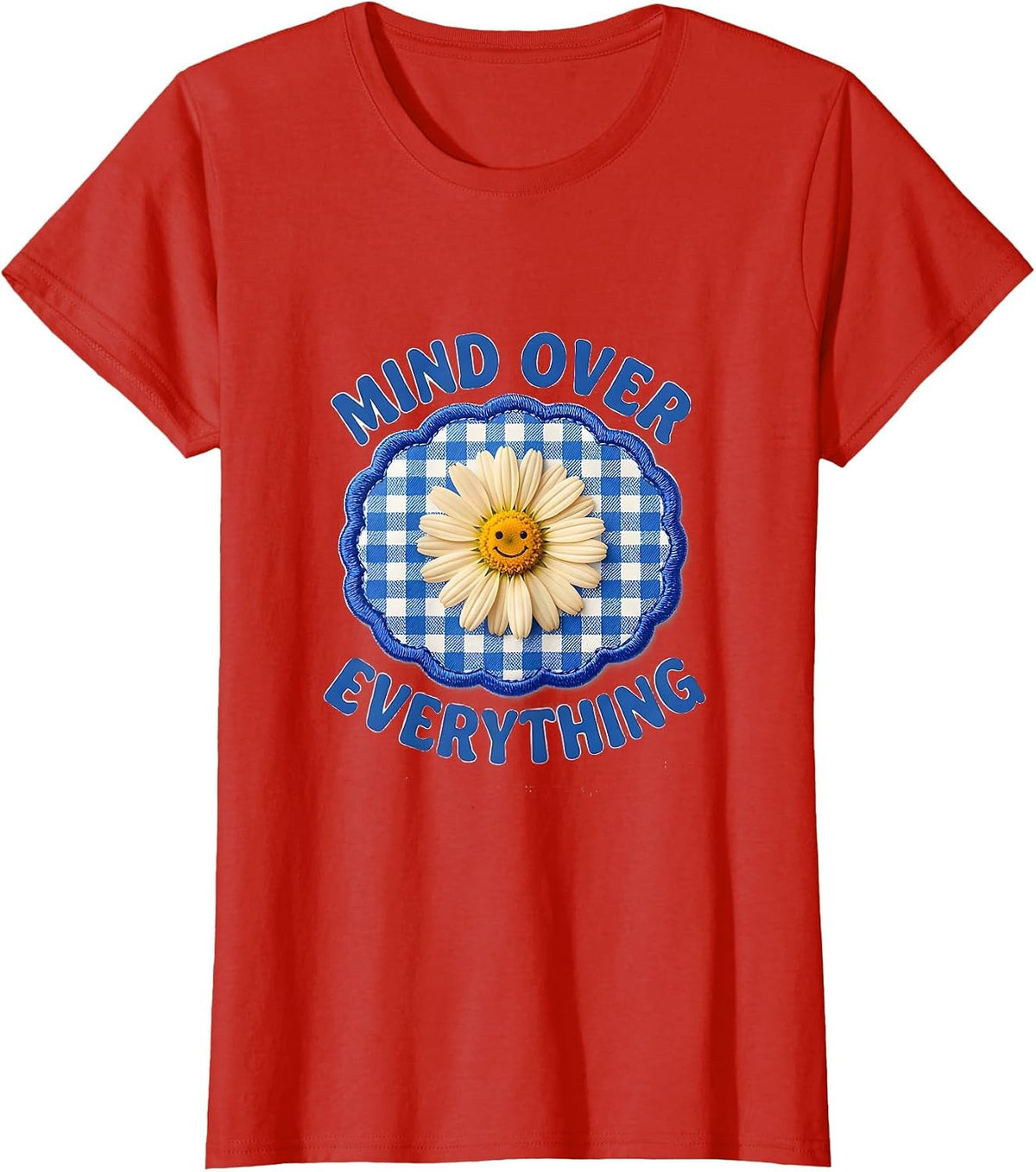 Mind Over Everything Mental Health Awareness Design T-Shirt - Red