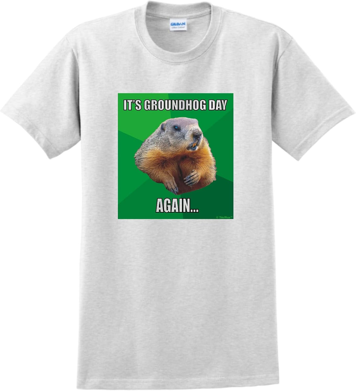 ThisWear It's Groundhog Day Again Unisex Short Sleeve T-Shirt - Ash