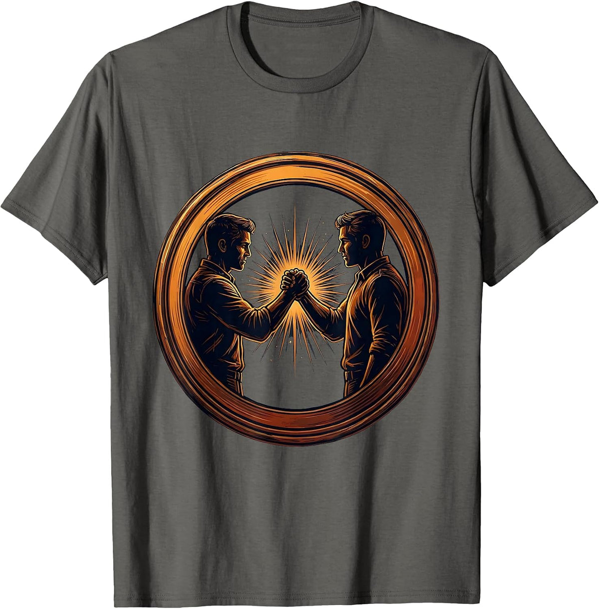 I Can't But I Know A Guy Fist Bump Silhouette T-Shirt - Asphalt Grey
