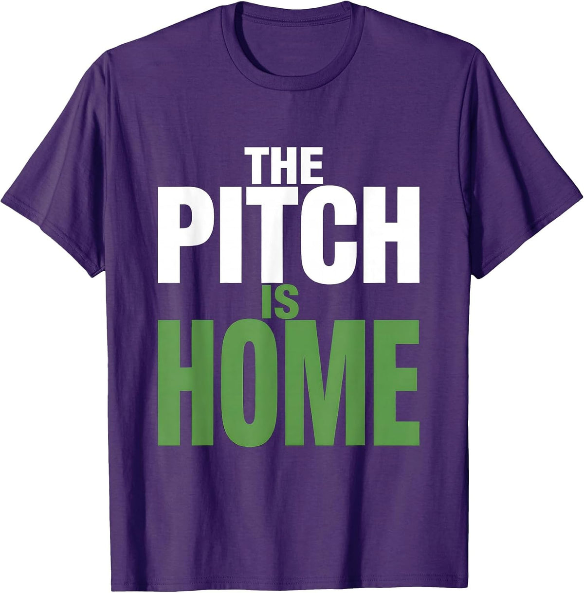 The Pitch Is Home Rugby Graphic Design T-Shirt - Purple