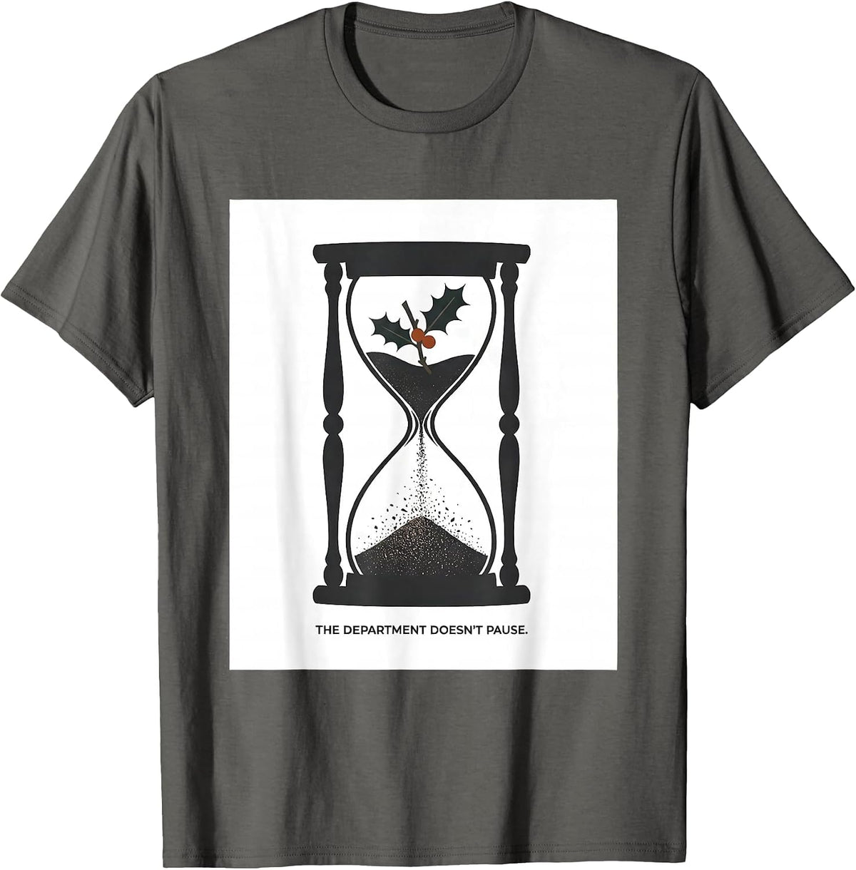 Men's The Department Doesn't Pause Radiology Tech Christmas T-Shirt - Asphalt Grey