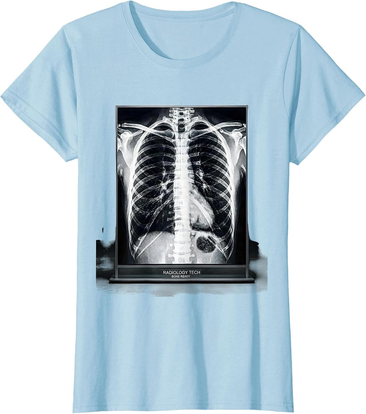 Women's Radiology Tech Bone Ready Funny Radiologic Technologist T-Shirt - Baby Blue