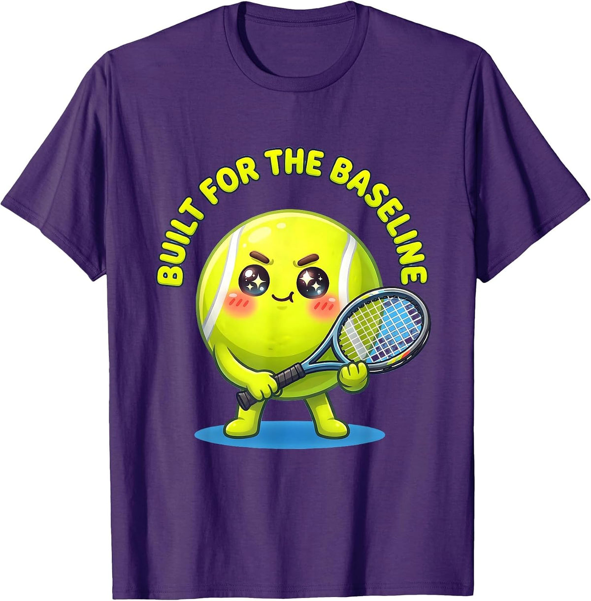 Built for the Baseline Tennis Graphic Design T-Shirt - Purple
