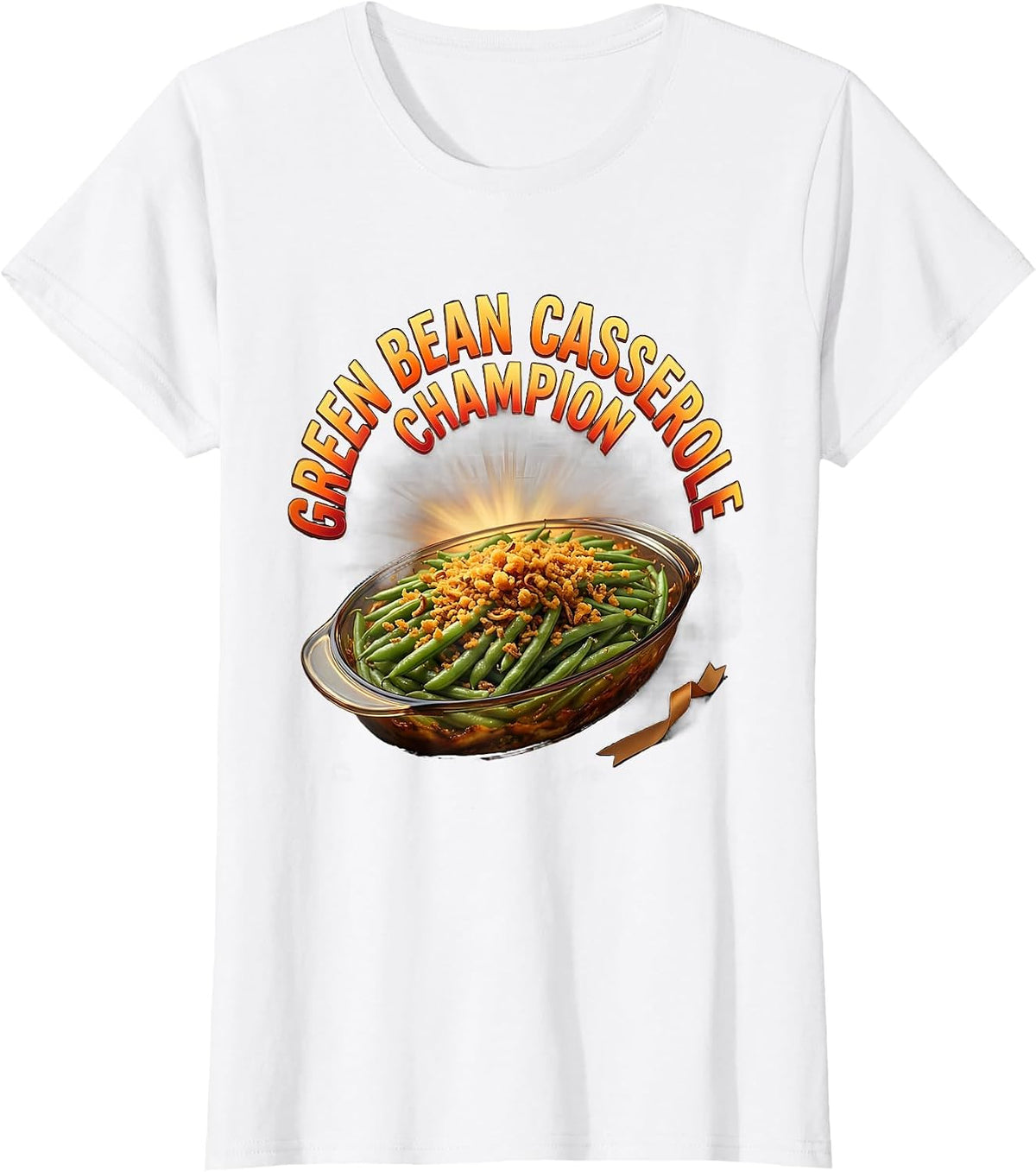 Women's Green Bean Casserole Champion Bootleg 90's Rap Rock Vintage T-Shirt - White