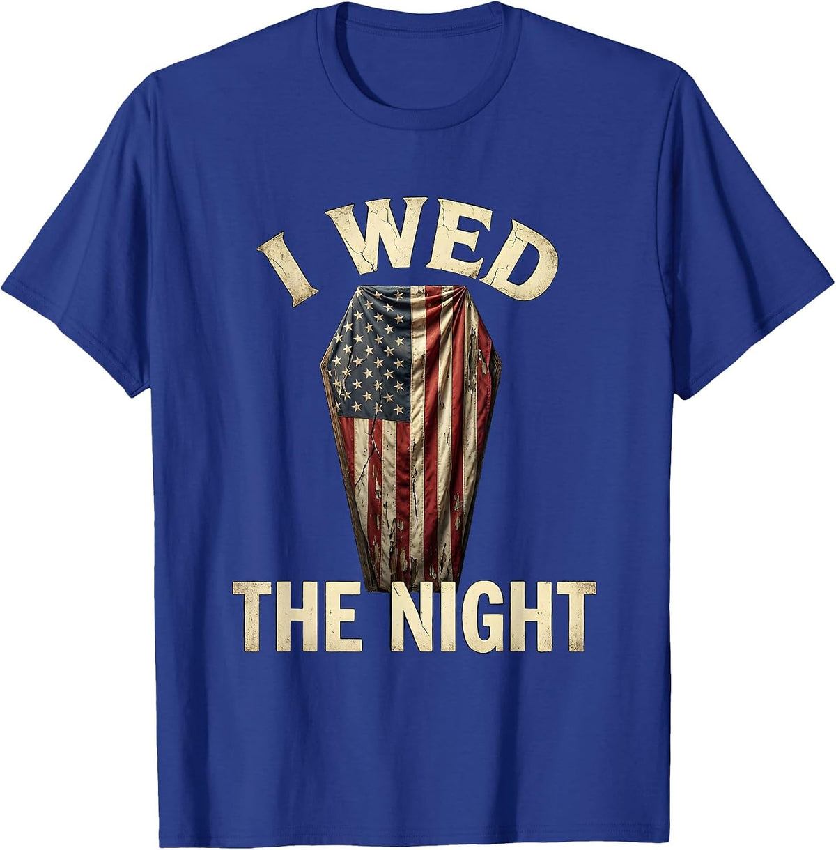 I Wed The Night Gothic Dark Romance Design T-Shirt - Royal Blue