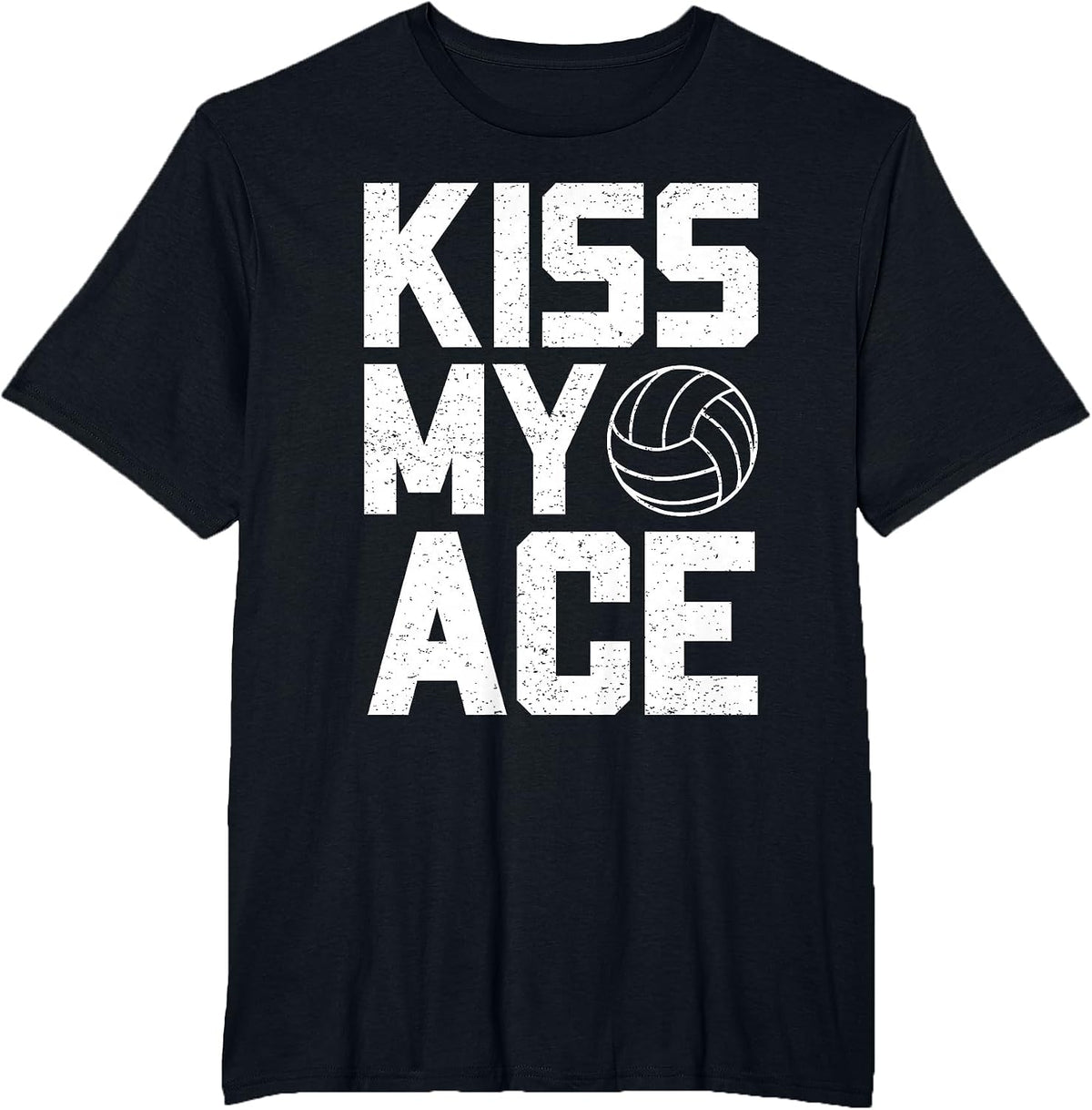 Funny Volleyball Kiss My Ace T-Shirt - Black