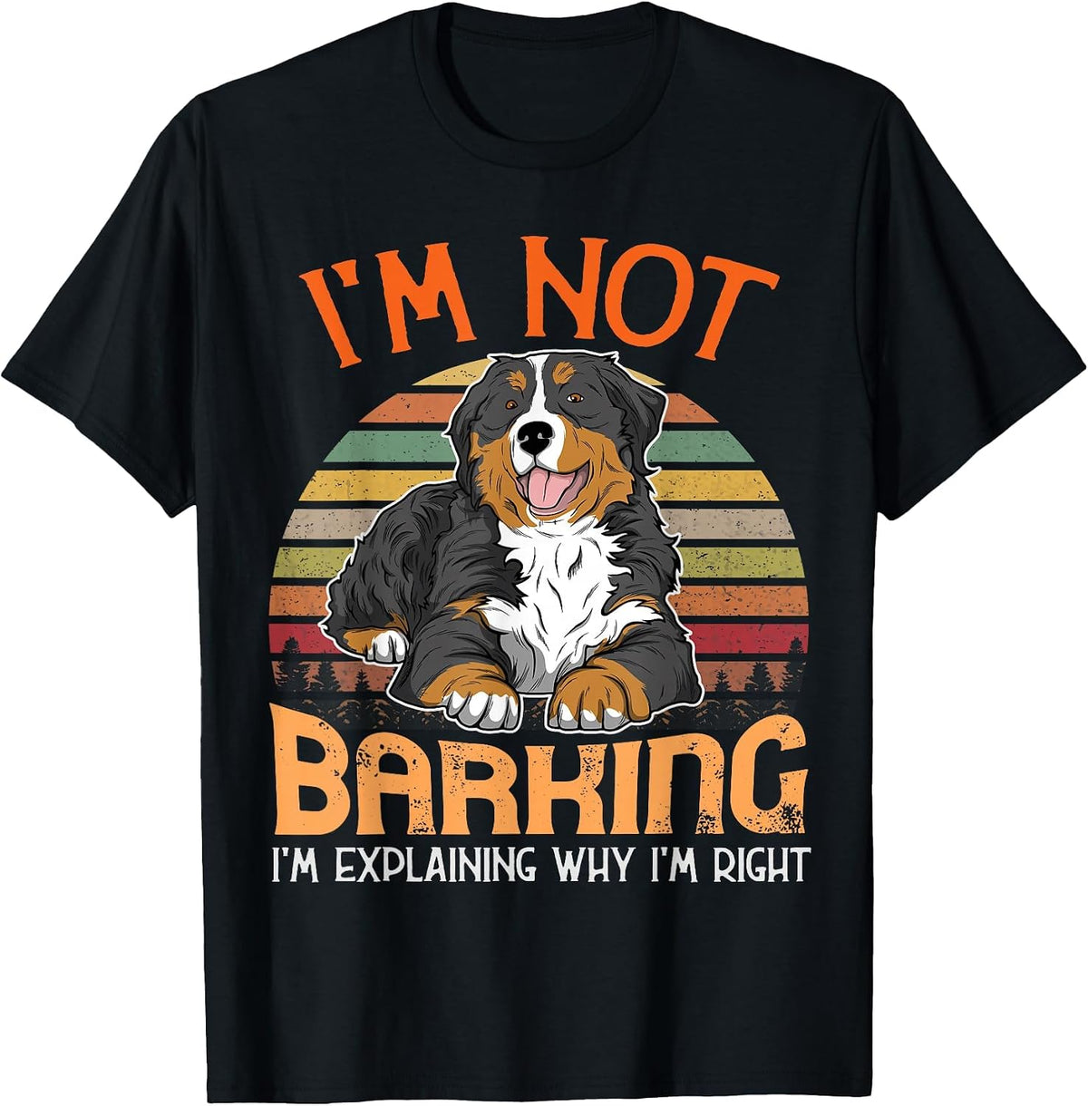 Bernese Mountain Dog Berner Sennenhund T-Shirt, Men, Black, Small - As Pictured