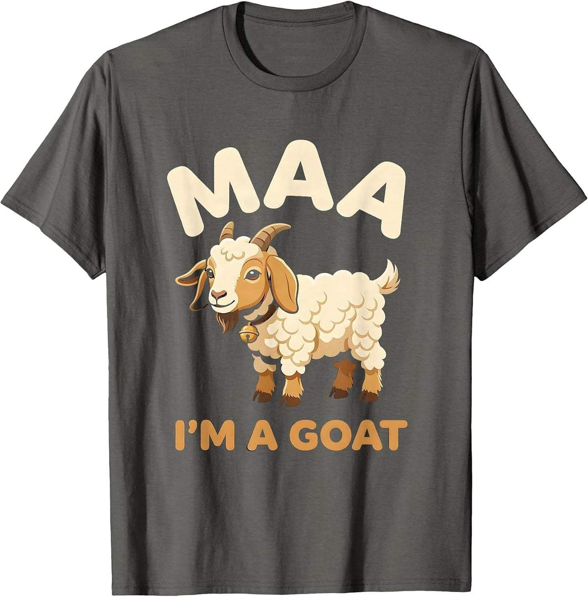 Maa I'm a Goat Funny Sheep Costume Halloween Party T-Shirt - Asphalt Grey