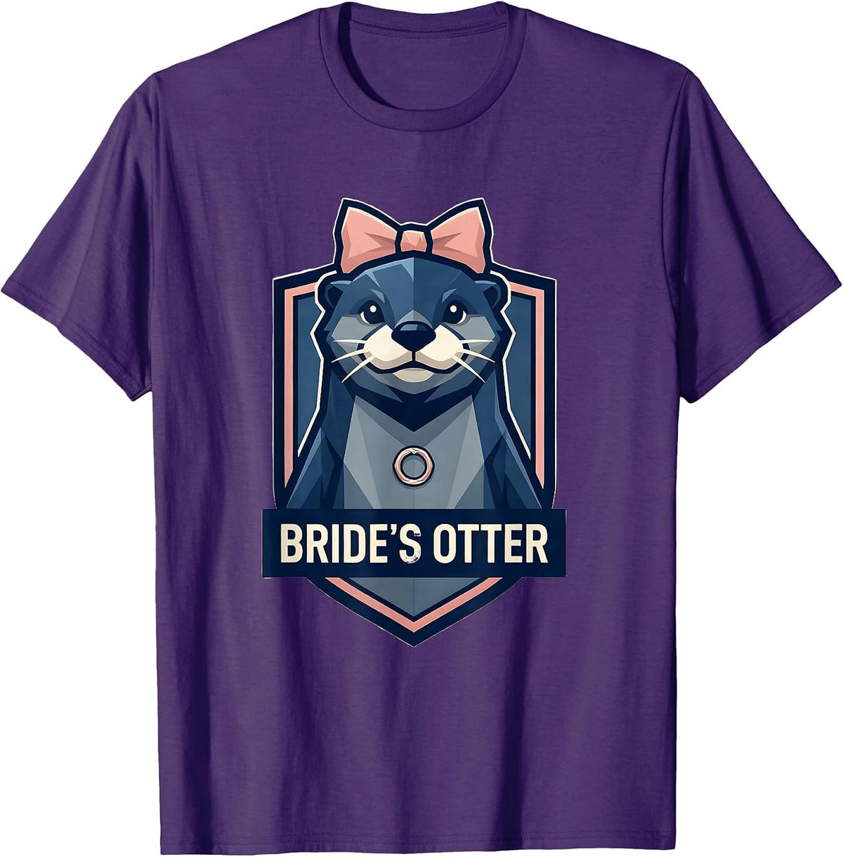 Bride's Otter Blokette Sporty Femme Bachelorette Party T-Shirt - Purple