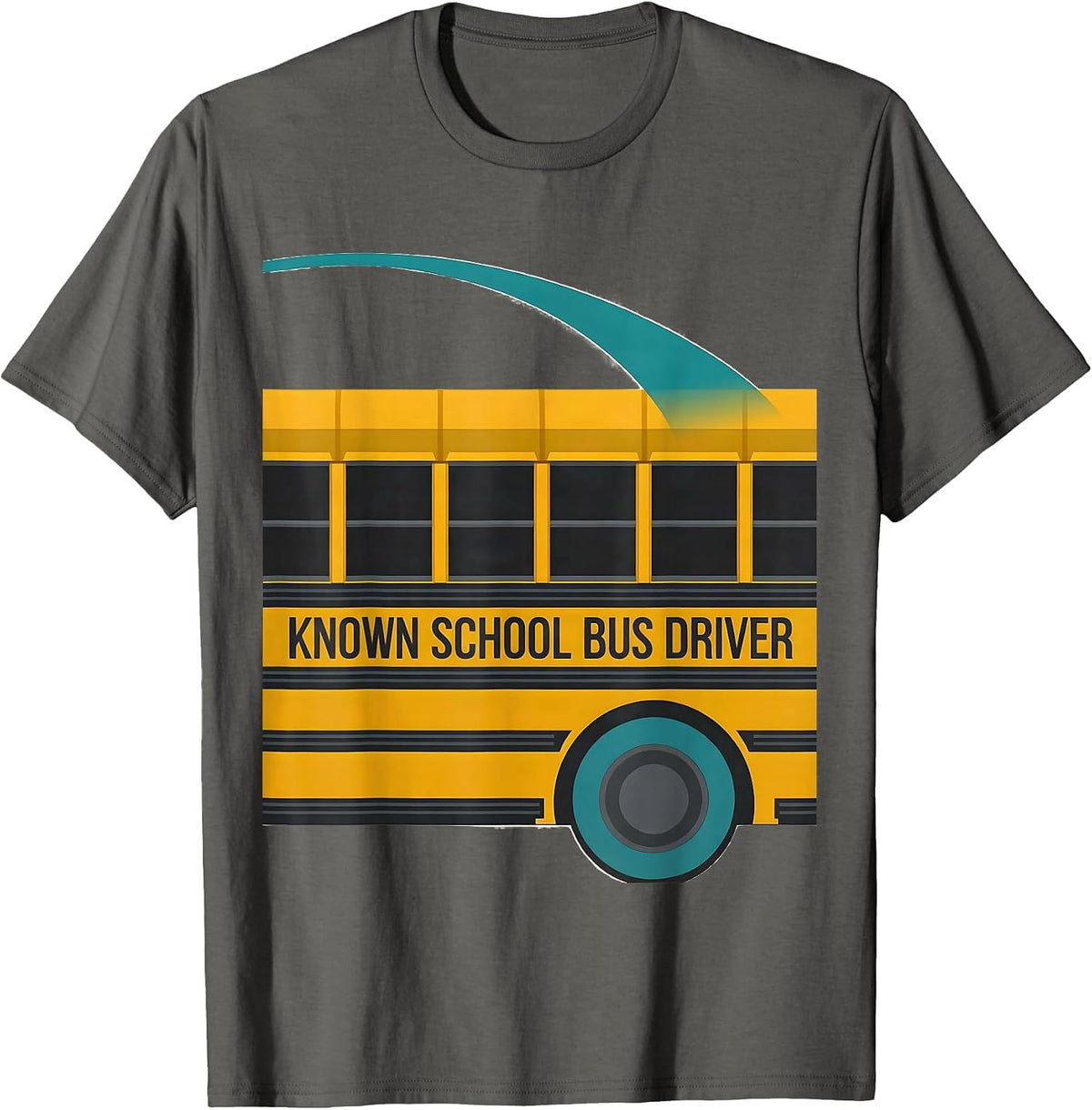 Known School Bus Driver Midcentury Modern Bus Driver T-Shirt - Asphalt Grey