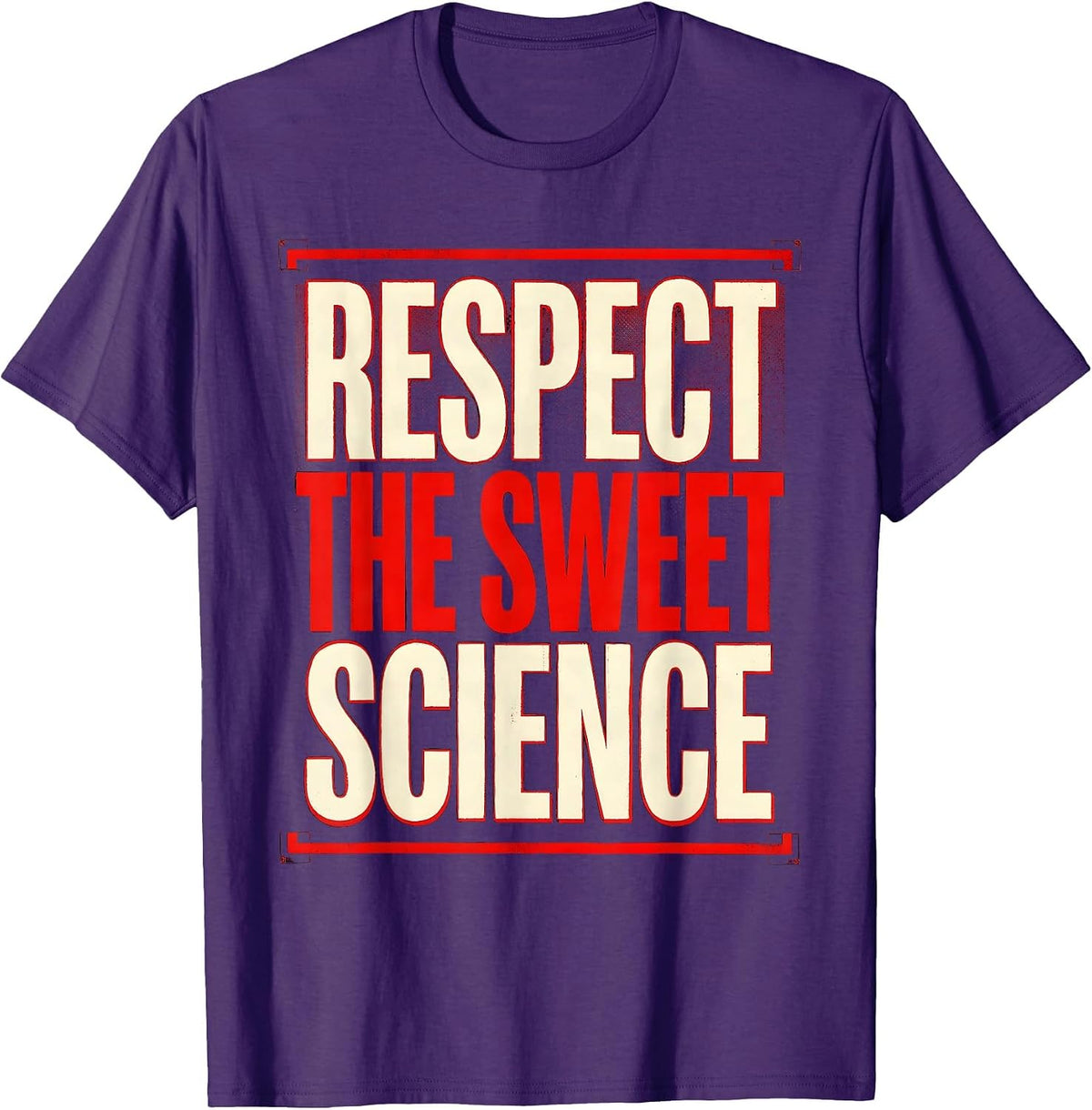 Men's Respect The Sweet Science Boxing Design T-Shirt - Purple