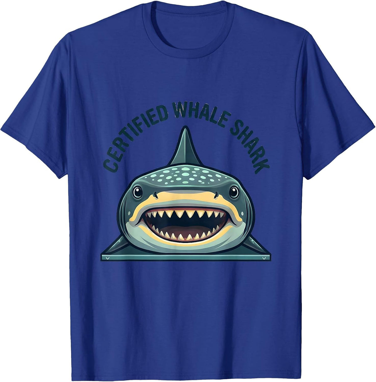 Certified Whale Shark Funny Shark Lover Ocean Wildlife Humor T-Shirt - Royal Blue
