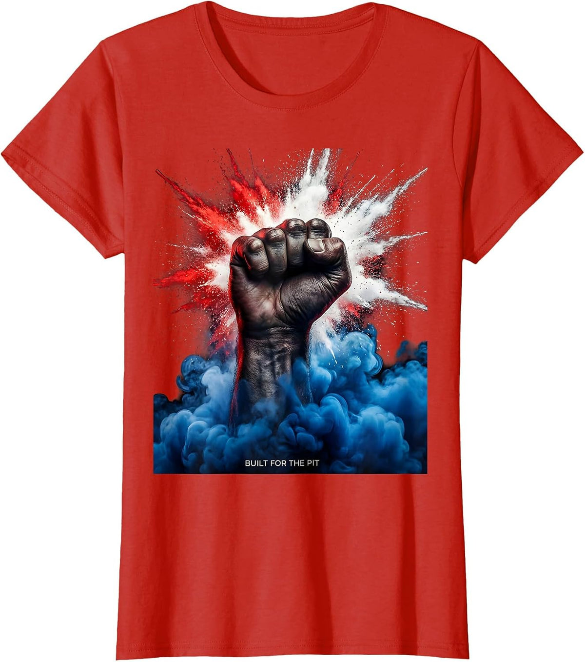 Built for the Pit Metal Music Graphic Design T-Shirt - Red