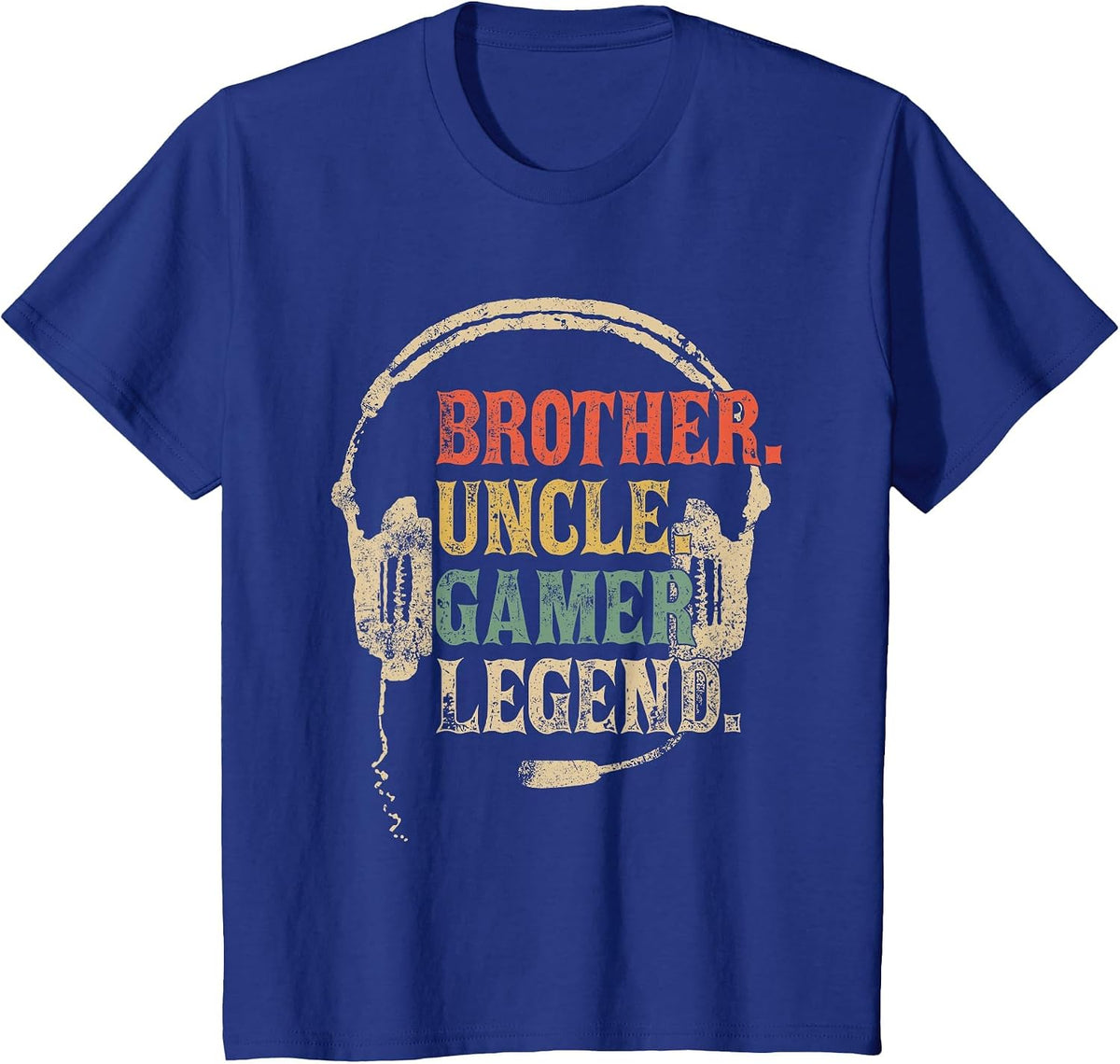 Funny Gamer Brother Uncle Gaming Legend Vintage Video Game T-Shirt - Royal Blue