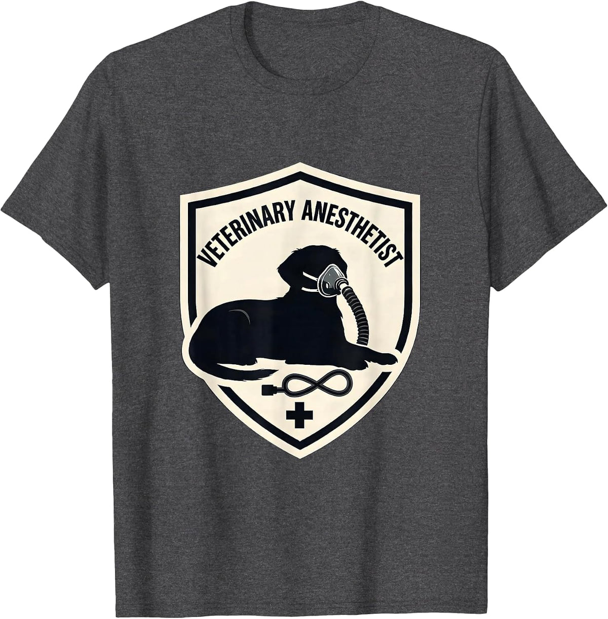 Veterinary Anesthetist Funny Vet Tech Gift Occupational T-Shirt - Dark Heather Grey