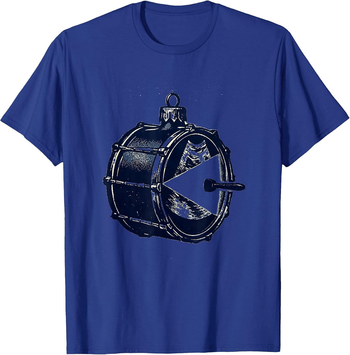 Men's Christmas Drum Ornament Rubber Stamp Radiology Tech Humor T-Shirt - Royal Blue