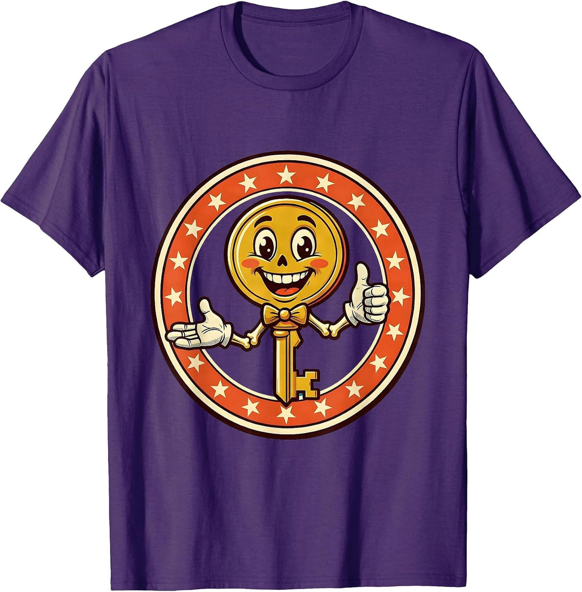 Men's I Cant But I Know A Guy Golden Key Design T-Shirt - Purple