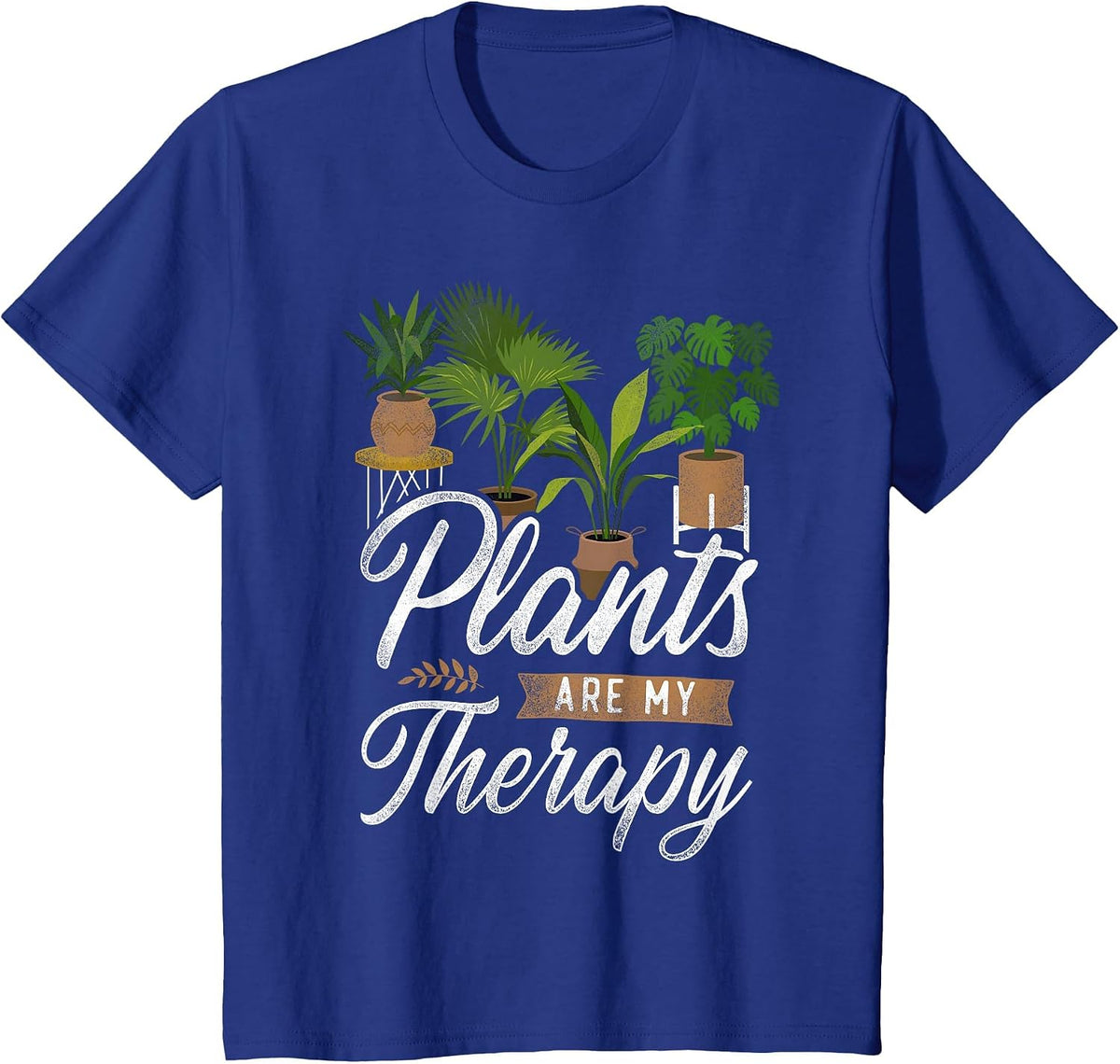 Plant Lover Gardening Plants are My Therapy T-Shirt - Royal Blue