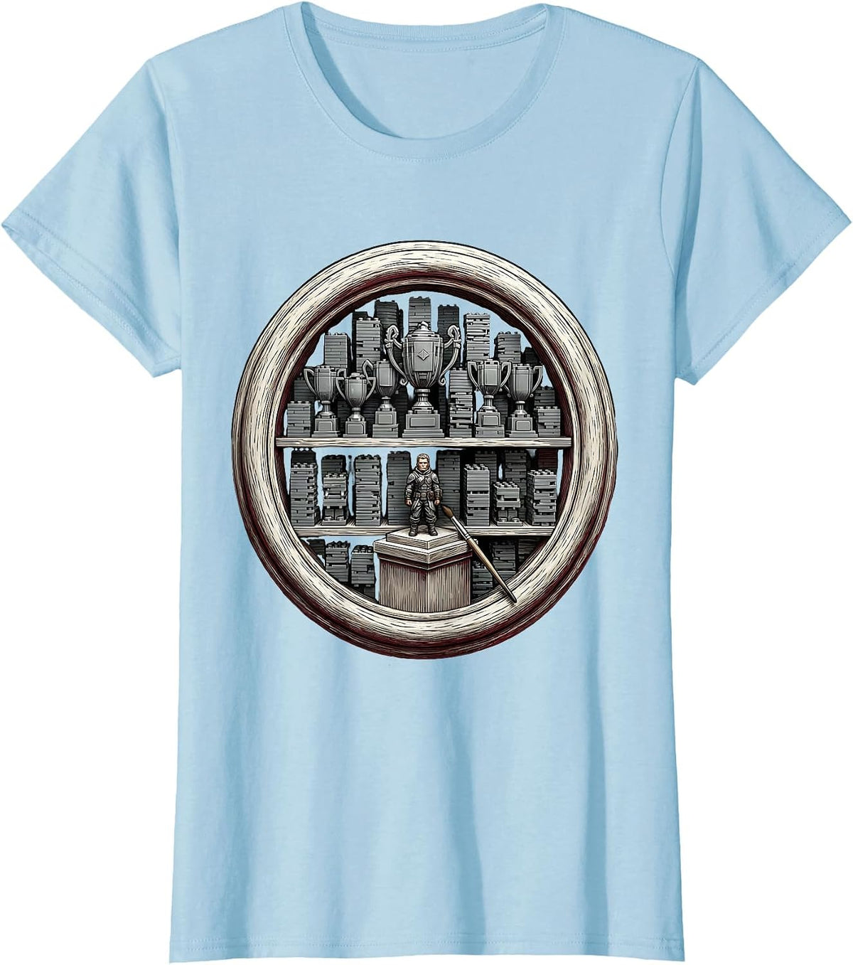 Sealed Miniature Shelf Display Hobbyist Painter Pride T-Shirt - Baby Blue
